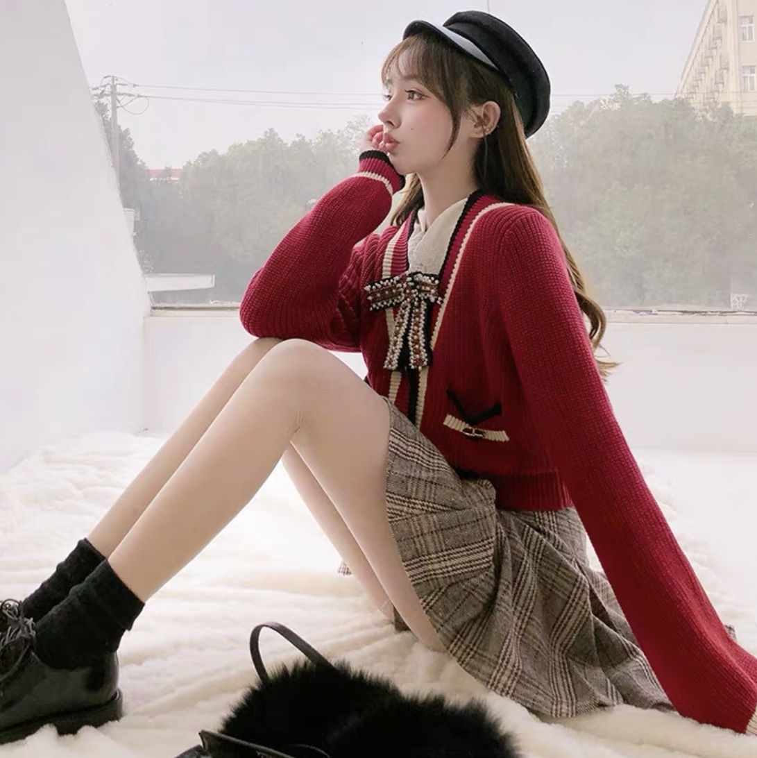 ニット ボタン カーディガン トップス レディース 秋 冬 服 長袖 赤 色 オルチャン ファッション 可愛い 学生 制服 風 Tp 0281 Hapi Hapi Girl ハピ ガル ニット ボタン カーディガン トップス レディース 秋 冬 服 長袖 赤 色 オルチャン ファッション 可愛い 学生 制服 風 Tp 0281 Hapi Hapi Girl ハピ ガル
