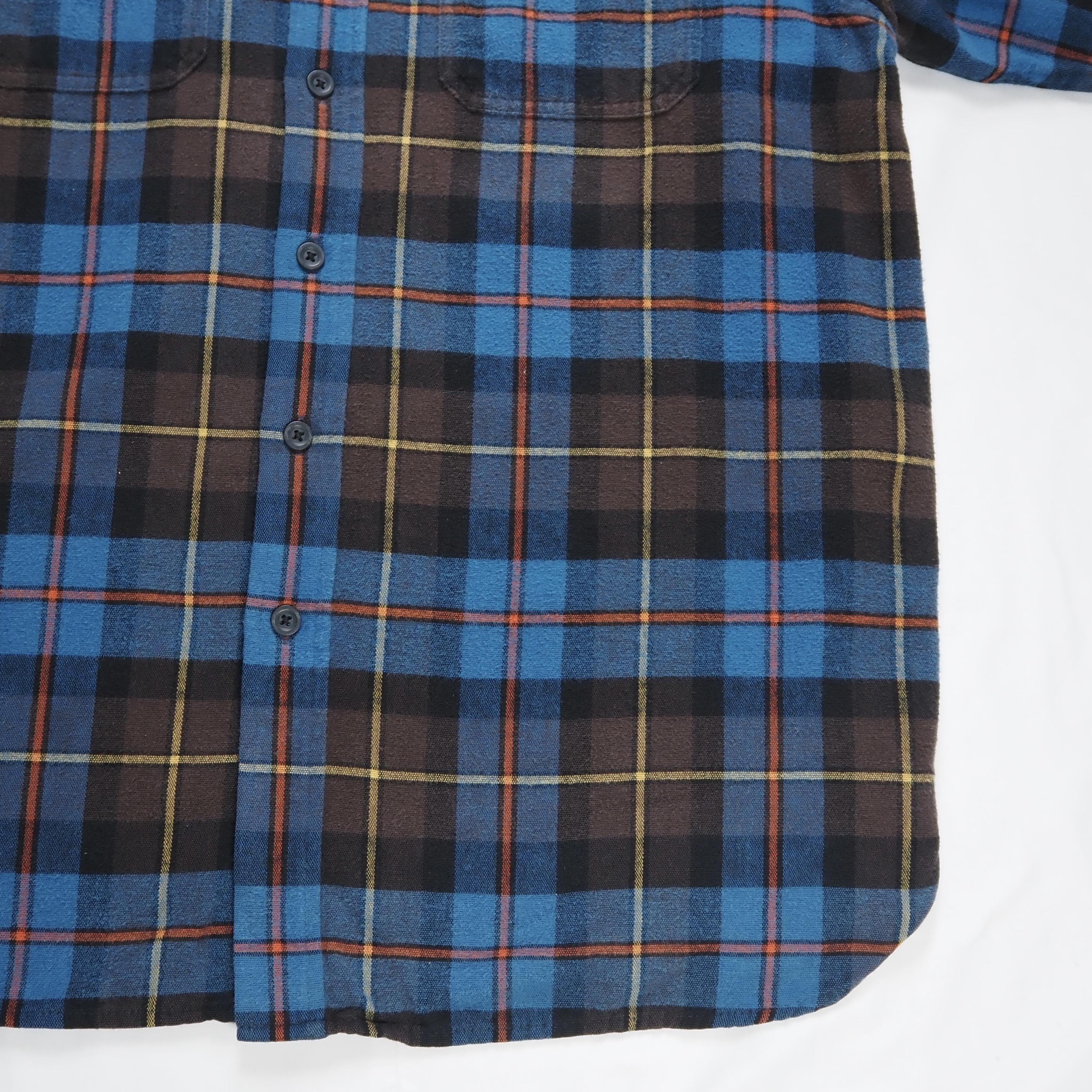 L.L. Bean ヘヴィフランネルシャツ ブルー Lサイズ の画像 7