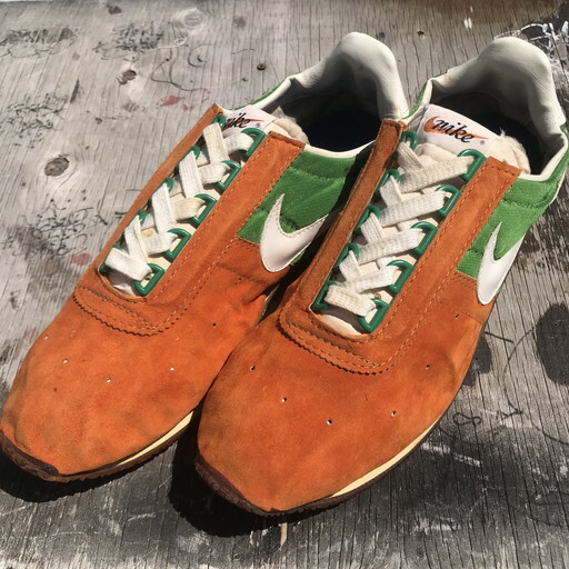 70 S Nike The Sting ナイキ スティング オリジナル 日本製 オレンジ グリーン 筆記体 スティーブ プリフォンテーン Dリング 美品 Us10 スペシャル 希少 ヴィンテージ Agito Vintage