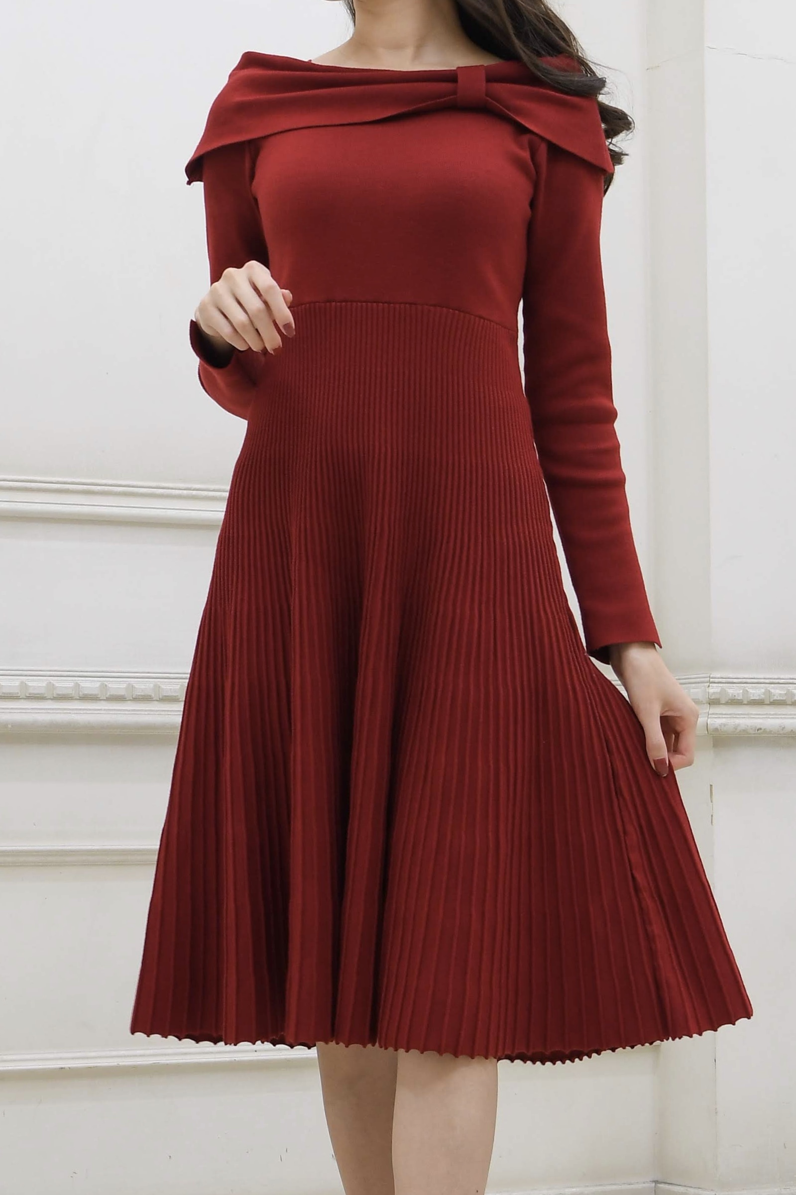 Rouge Dress 美ライン春ニットワンピース Eris