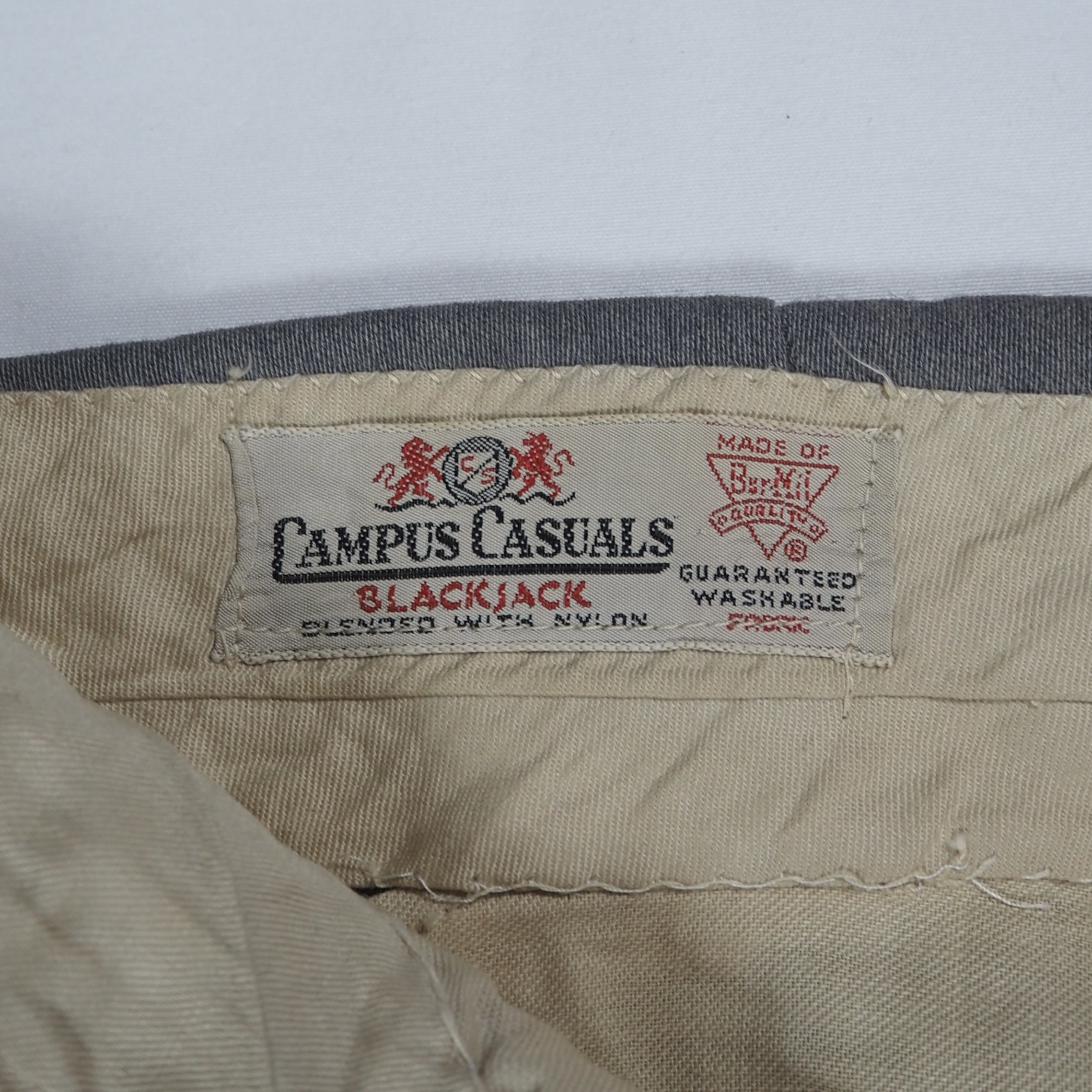 50’s Campus レーヨンギャバスラ グレー 32×30 の画像 9