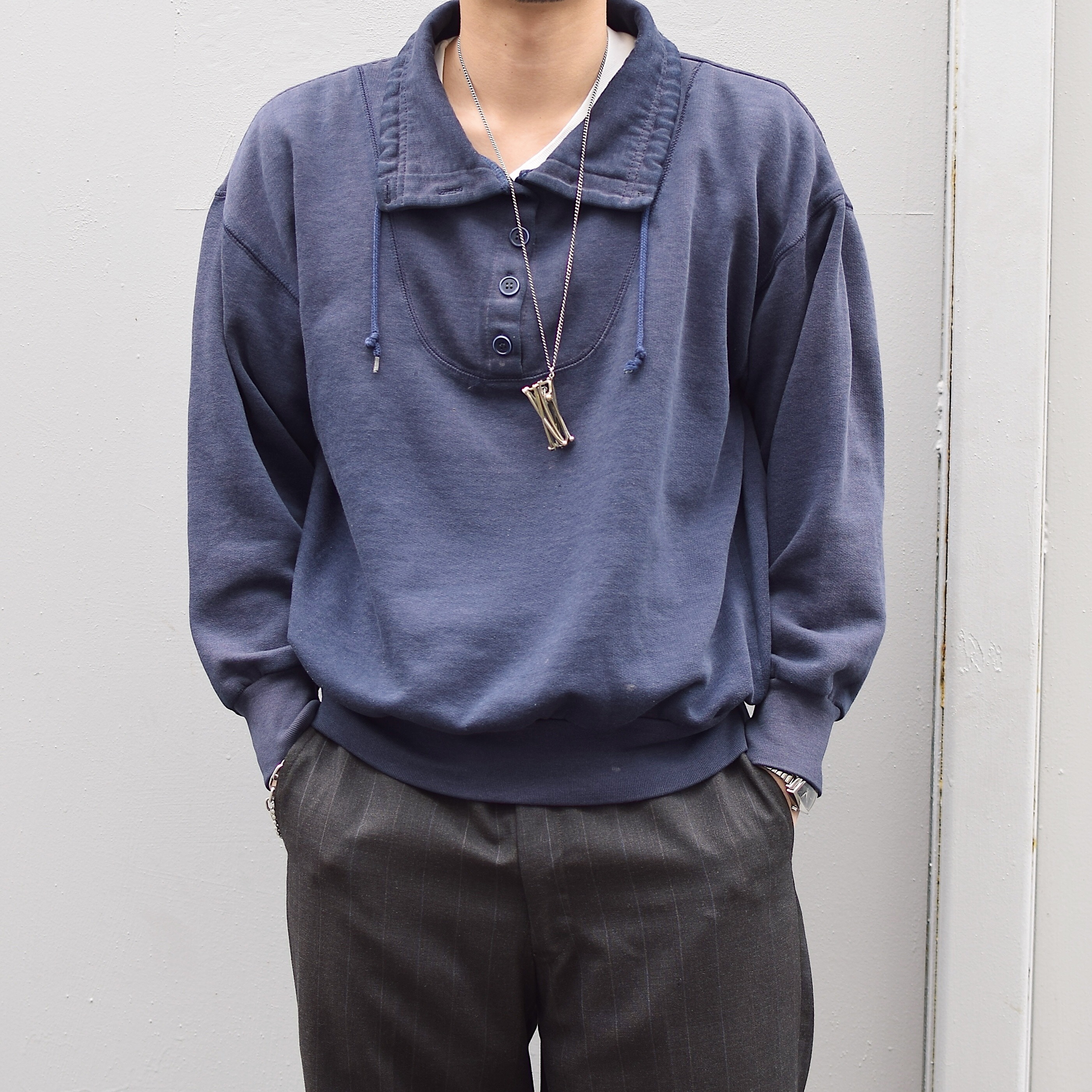 Vintage 90's【PRO SPIRIT】Faded Half Button Sweat の画像 3