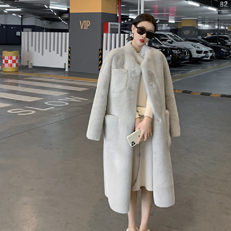 Qoo10] エコファーロングコート ファーコート ロ