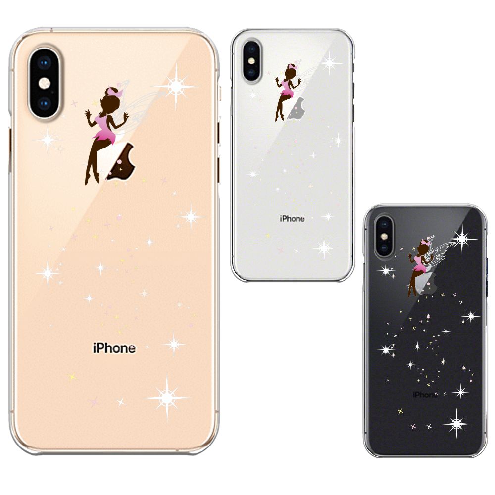 iPhoneX iPhoneXS ワイヤレス充電対応 ハード クリアケース カバー ピーターパン 妖