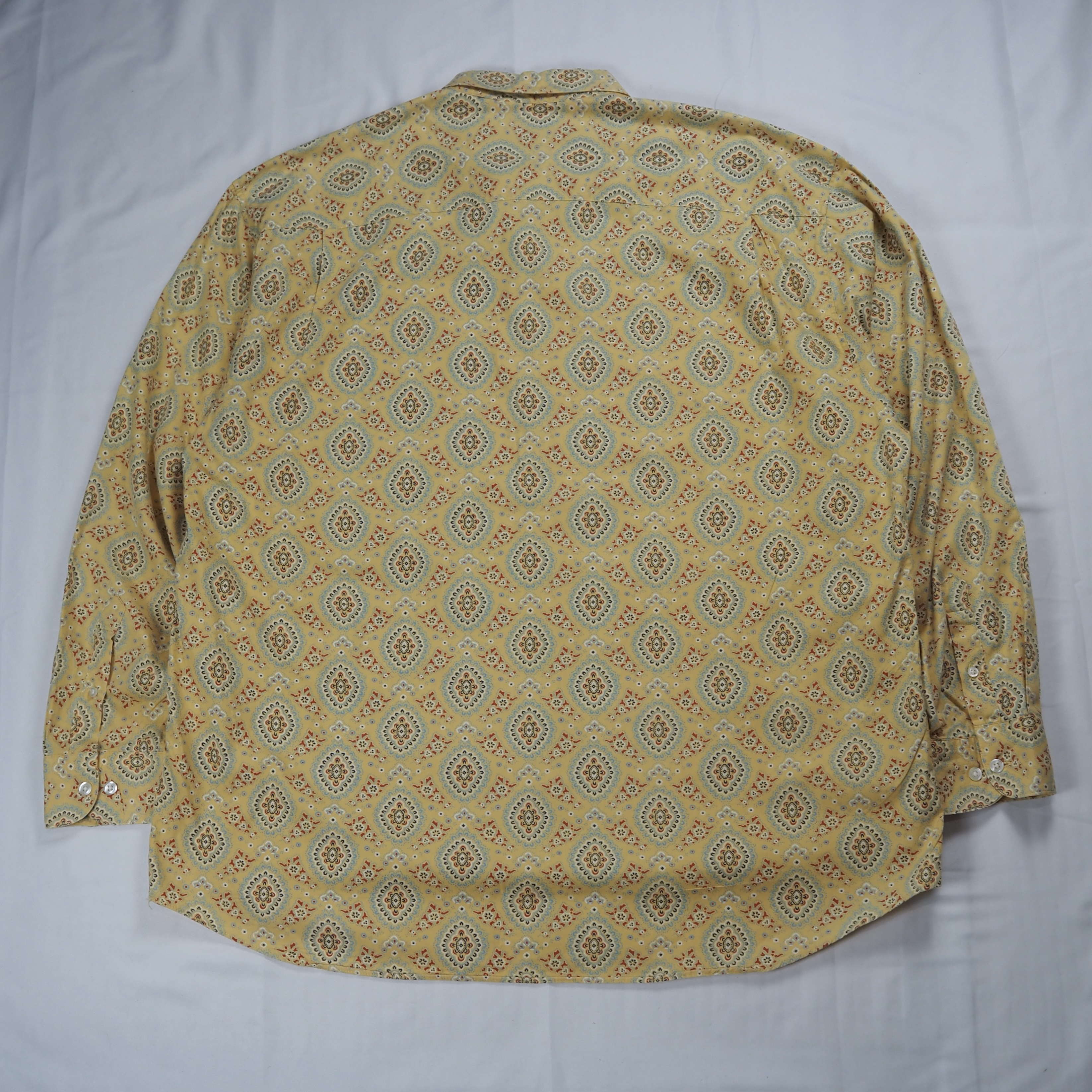 90’s OLD GAP コットンシャツ XL イエロー の画像 14