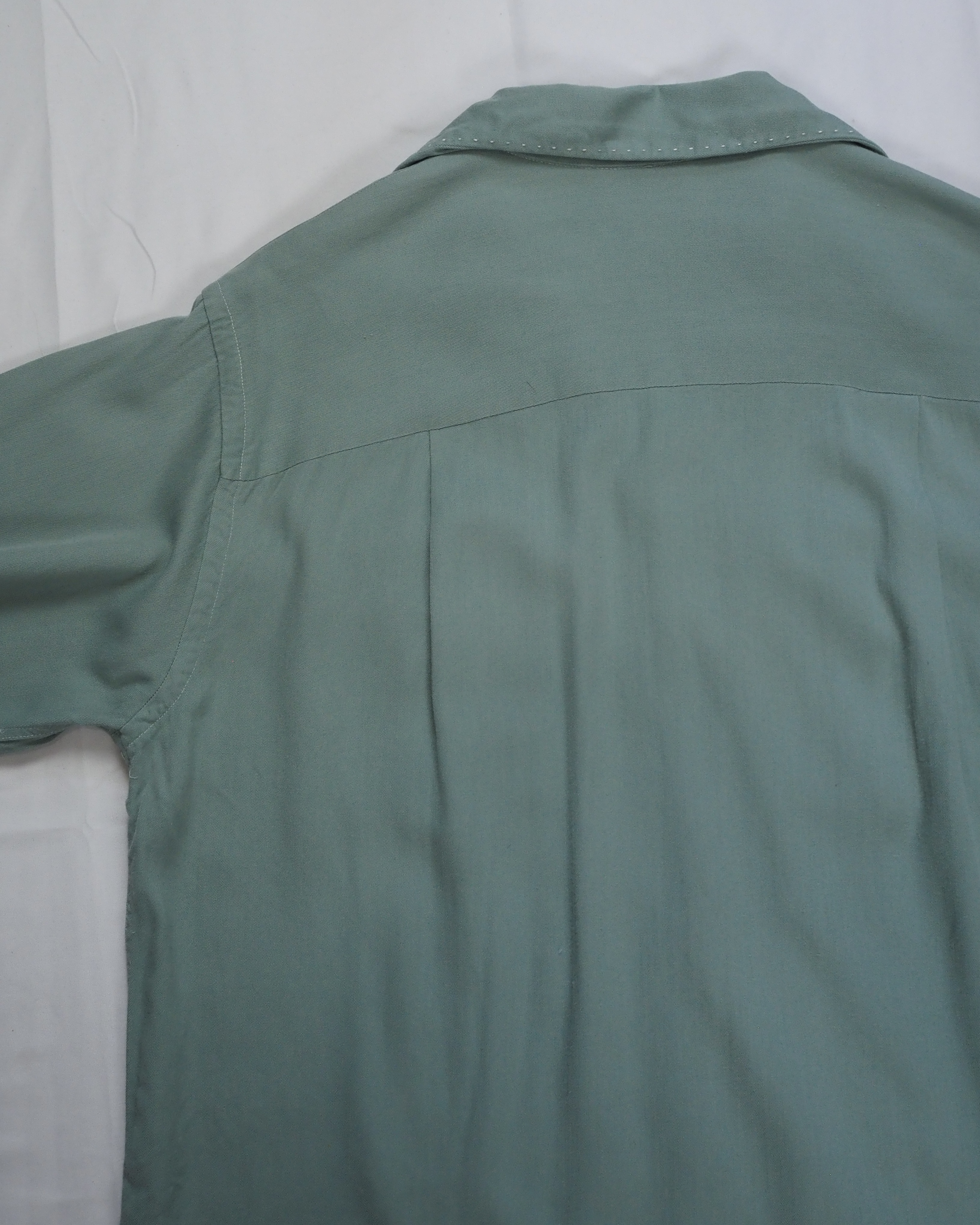 【5/6(水) 20:00入荷】50’s Pilgrim レーヨンシャツ ミントグリーン の画像 14