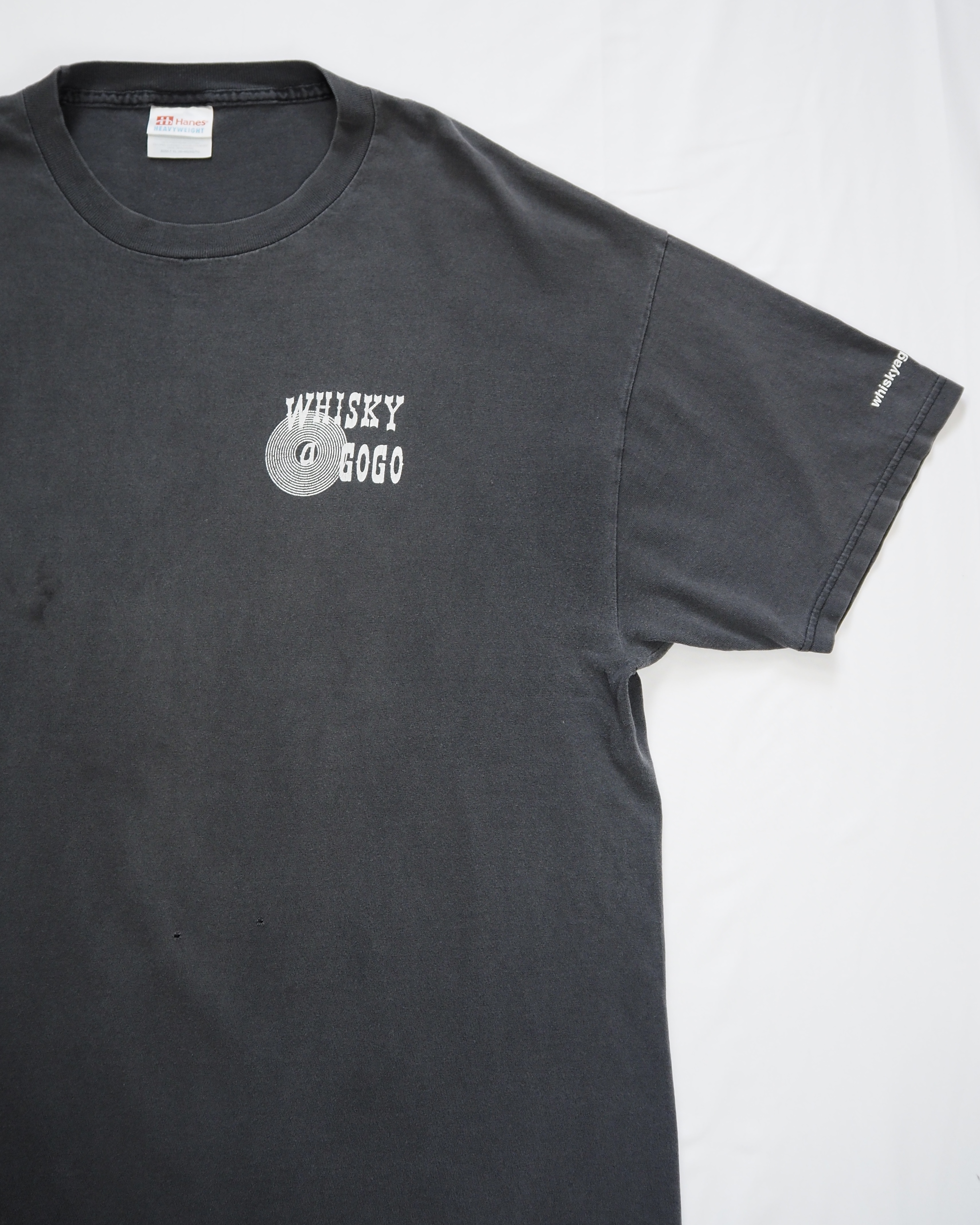 90’s-00’s Whisy a go go Tシャツ ブラックフェード XL の画像 14