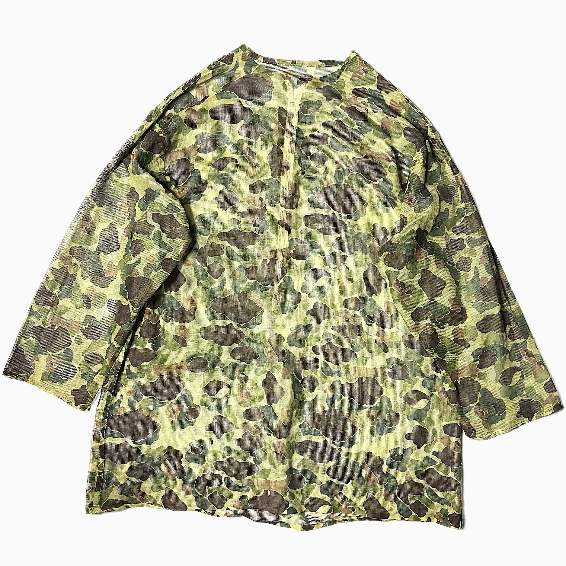 Vintage 60's Camo Mesh Pullover Shirt の画像 2