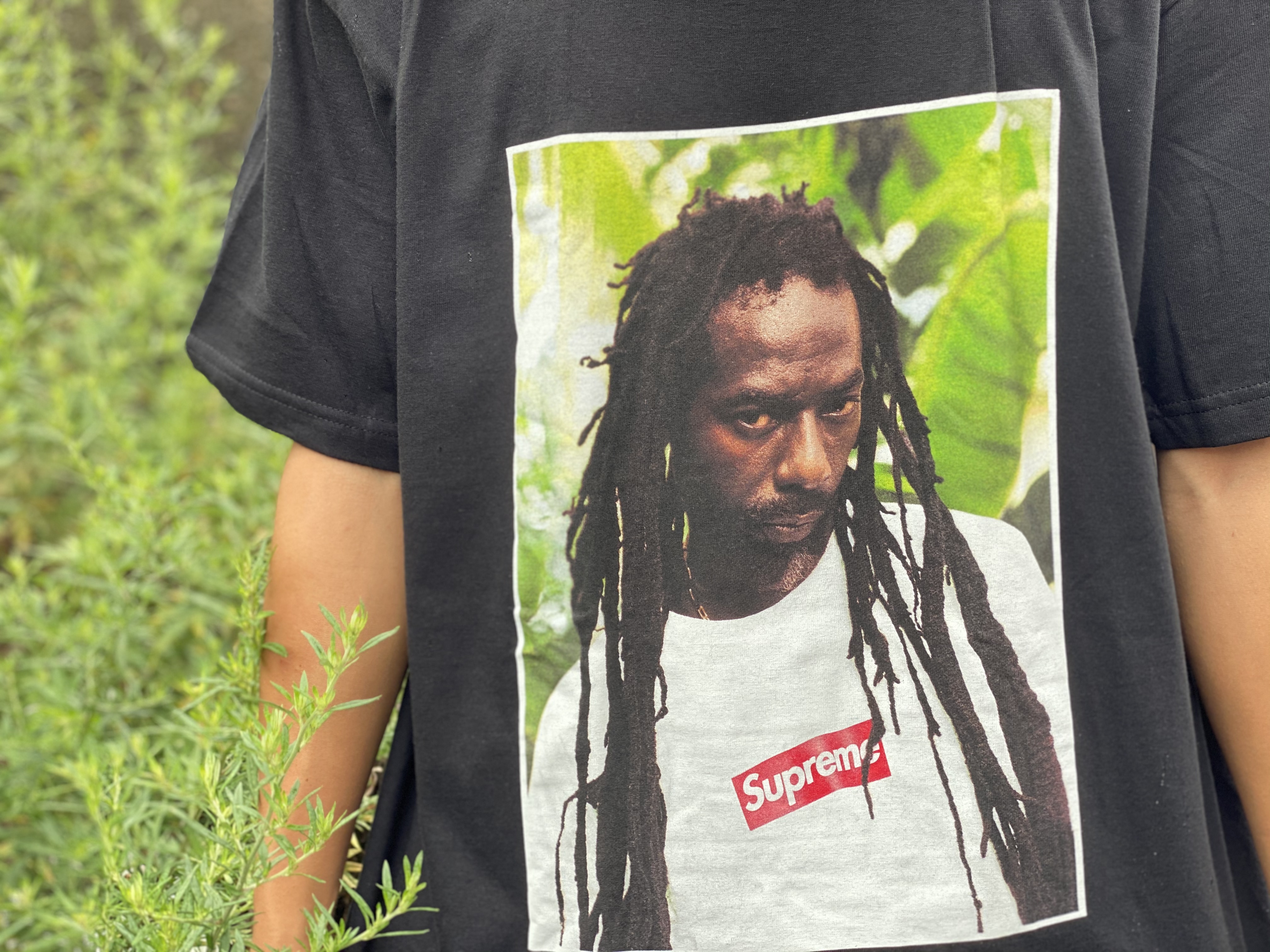 supreme buju banton tee black