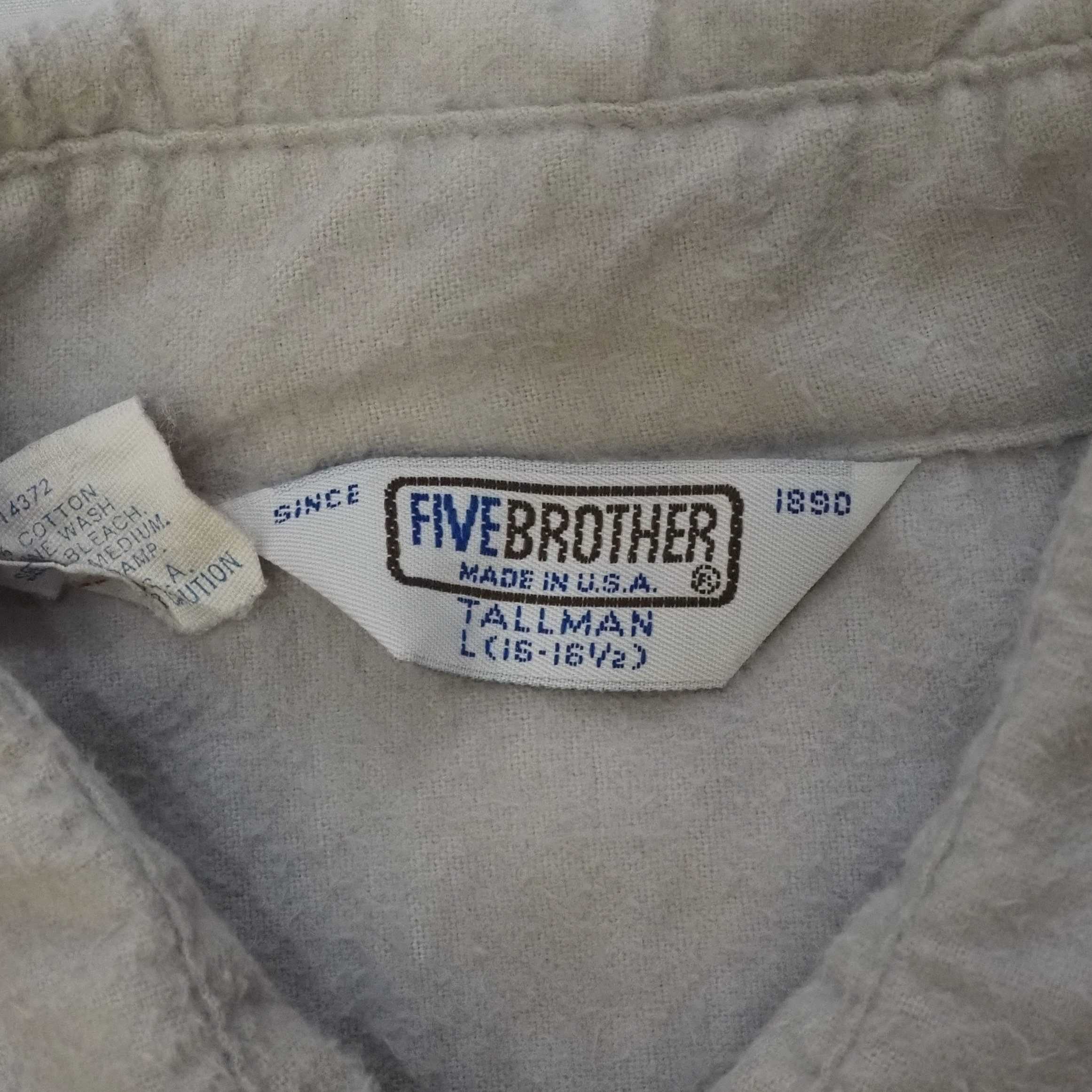 80’s Fivebrother シャモアクロスシャツ グレー の画像 7