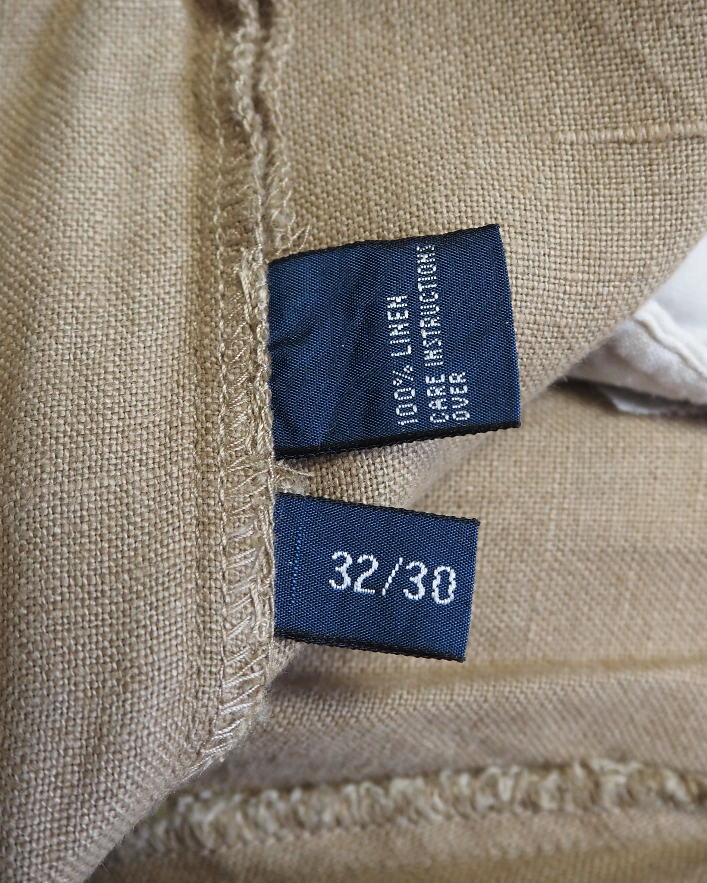 【5/6(水) 20:00入荷】90’s Ralph Lauren リネンスラックス 32×30 ブラウン の画像 5