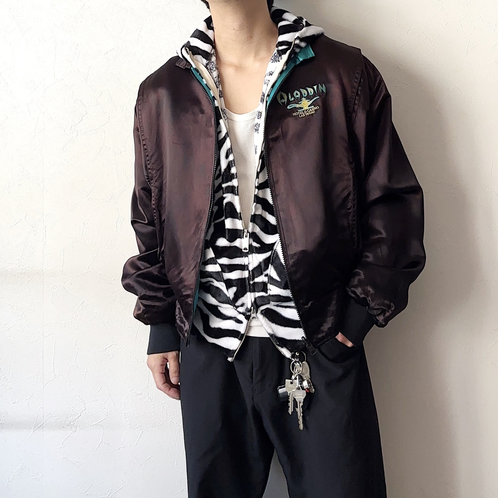 Vintage 80～90’s【ROYAL PACIFIC】"ALADDIN" Reversible Satin Jacket の画像 5