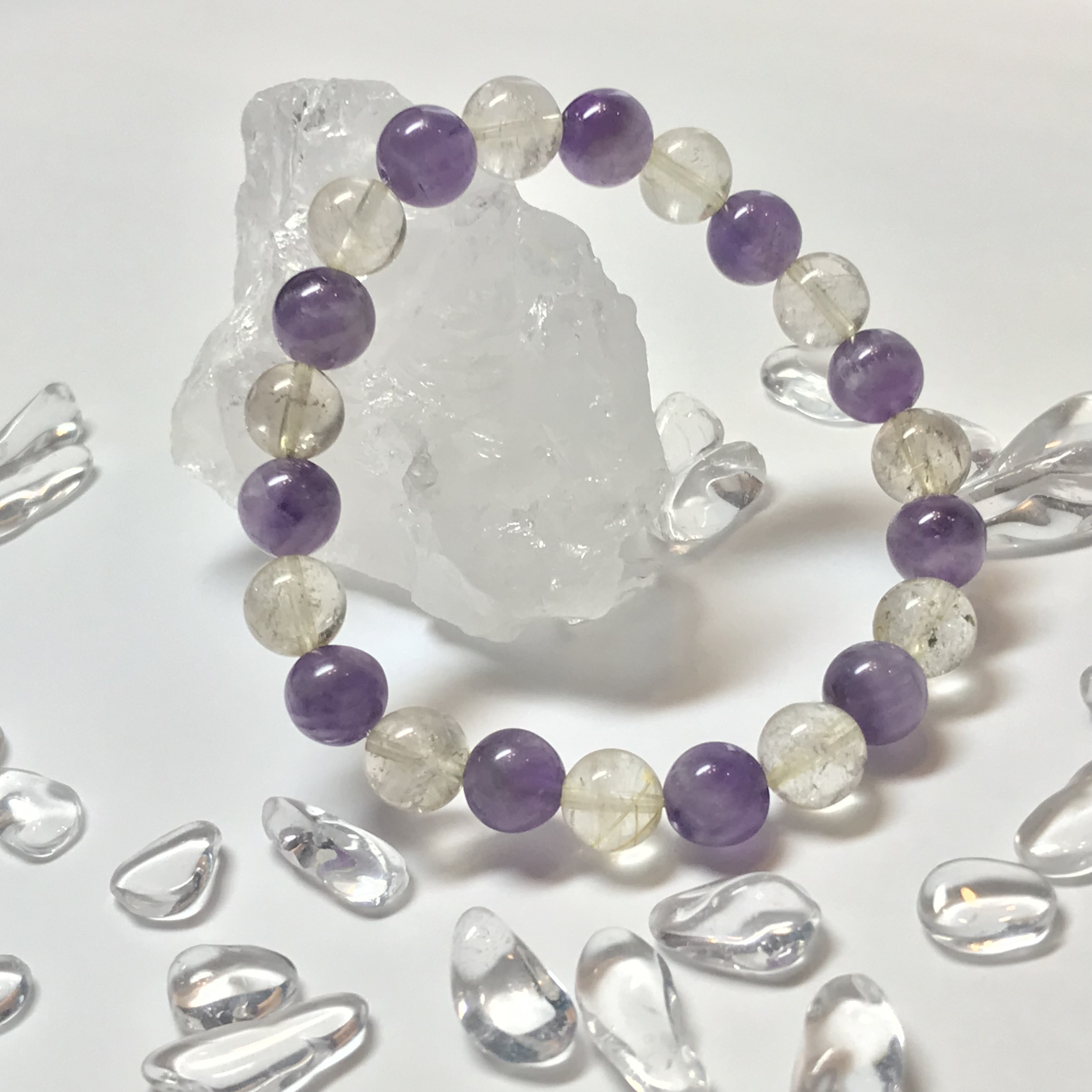 デザインno ４ ルチルクォーツ ケープアメジスト オシャレで高品質な天然石をもっと身近に Pisces オシャレで高品質な天然石をもっと身近に Pisces