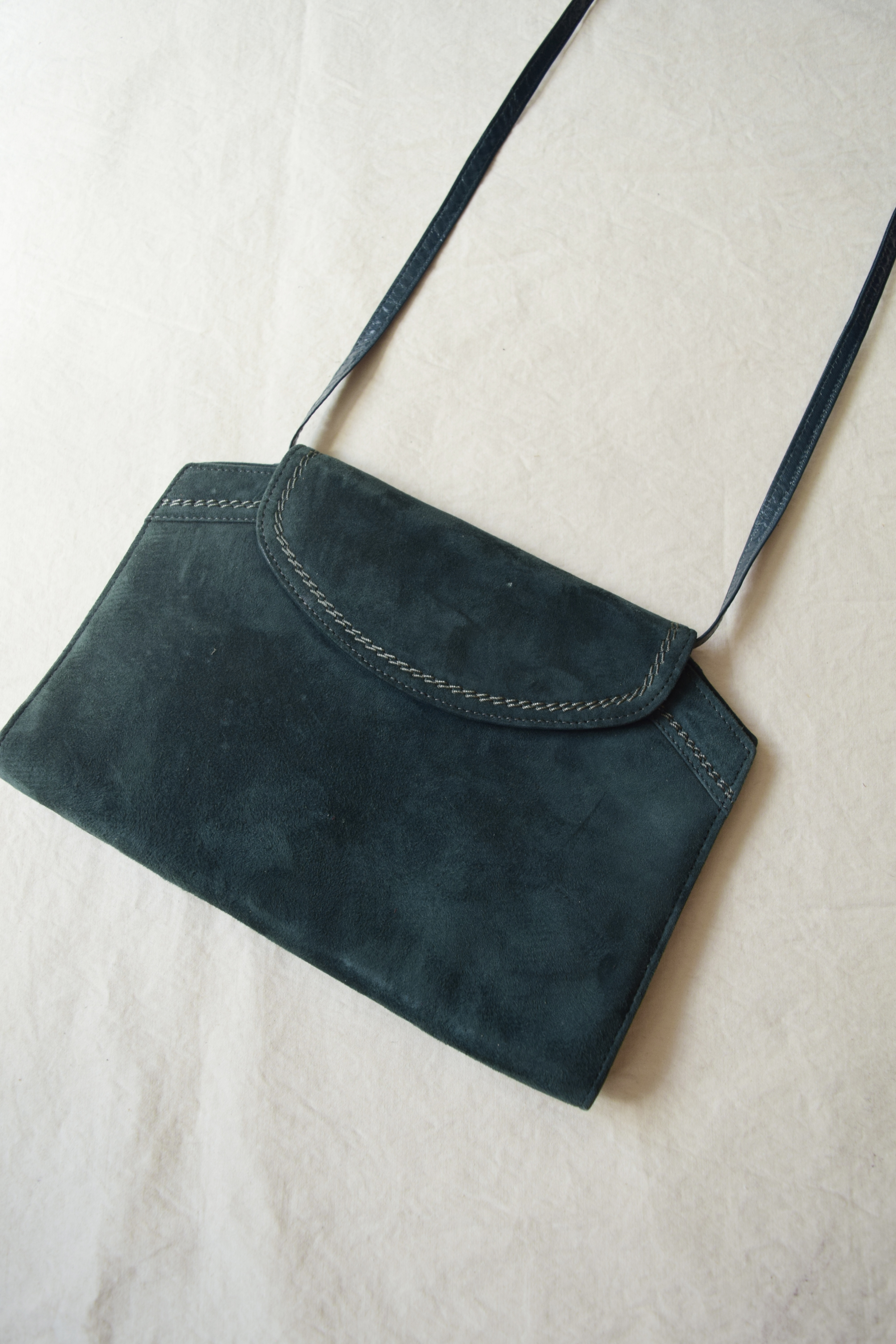 Suede shoulder bag -green- の画像 6