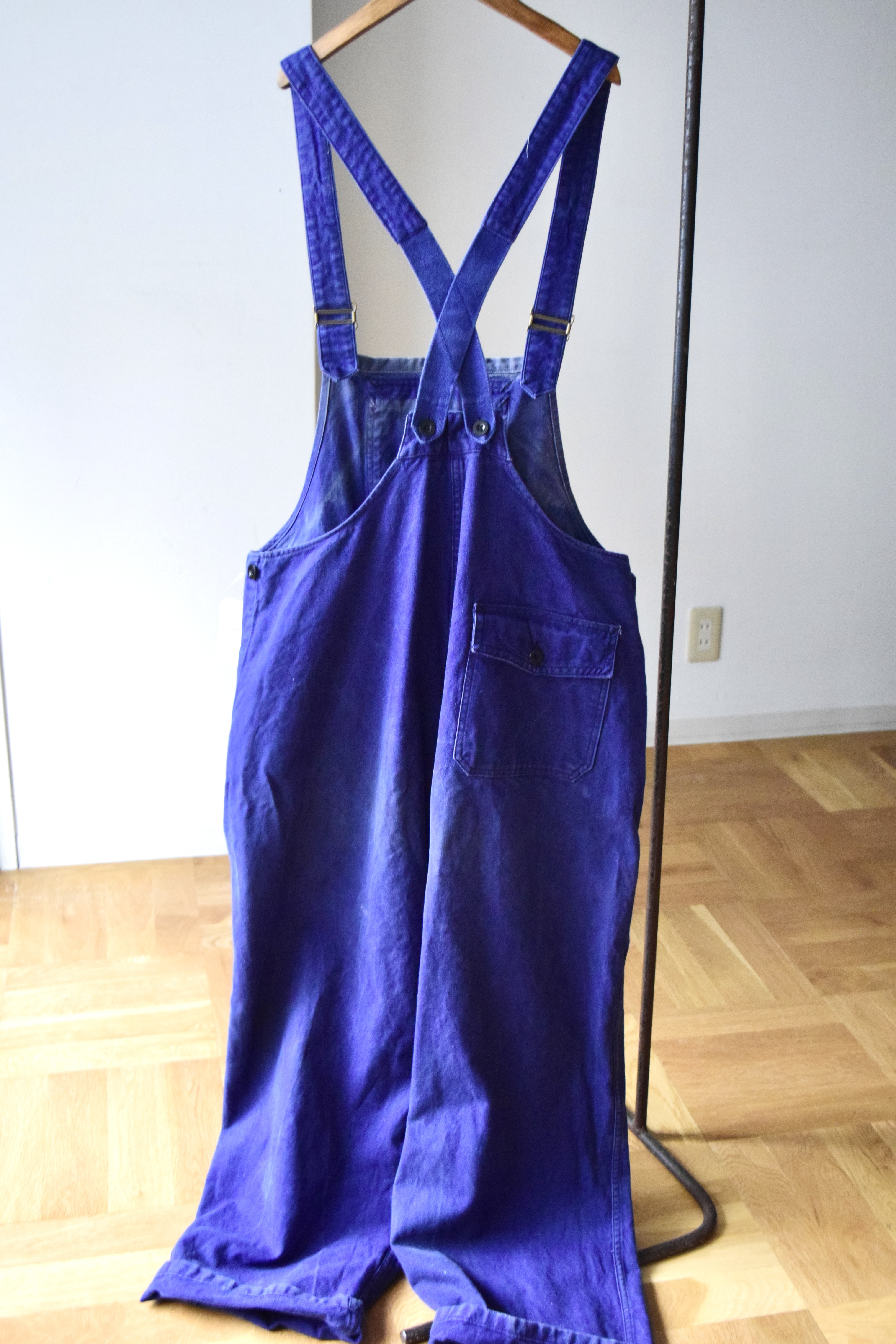 〜1960’s French work cotton twill overall の画像 4