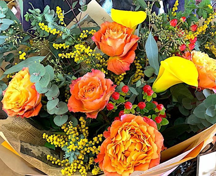季節のお花 ミモザの花束 フラワーギフト 沖縄県 豊見城市のお花屋さん Happy Flower 一花