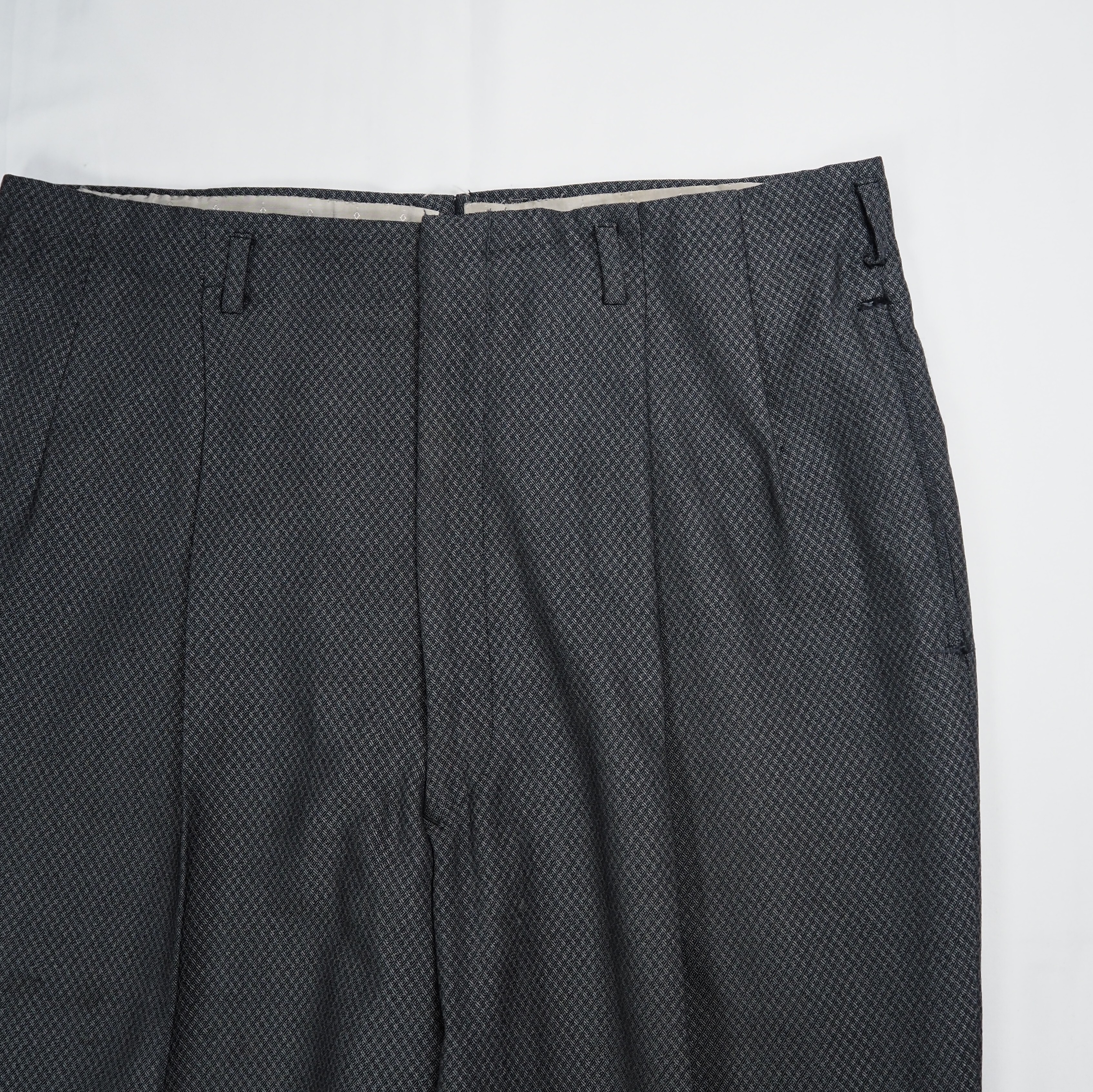 【9/23 20:00入荷】50's ウールスラックス グレー アルミジップ の画像 7