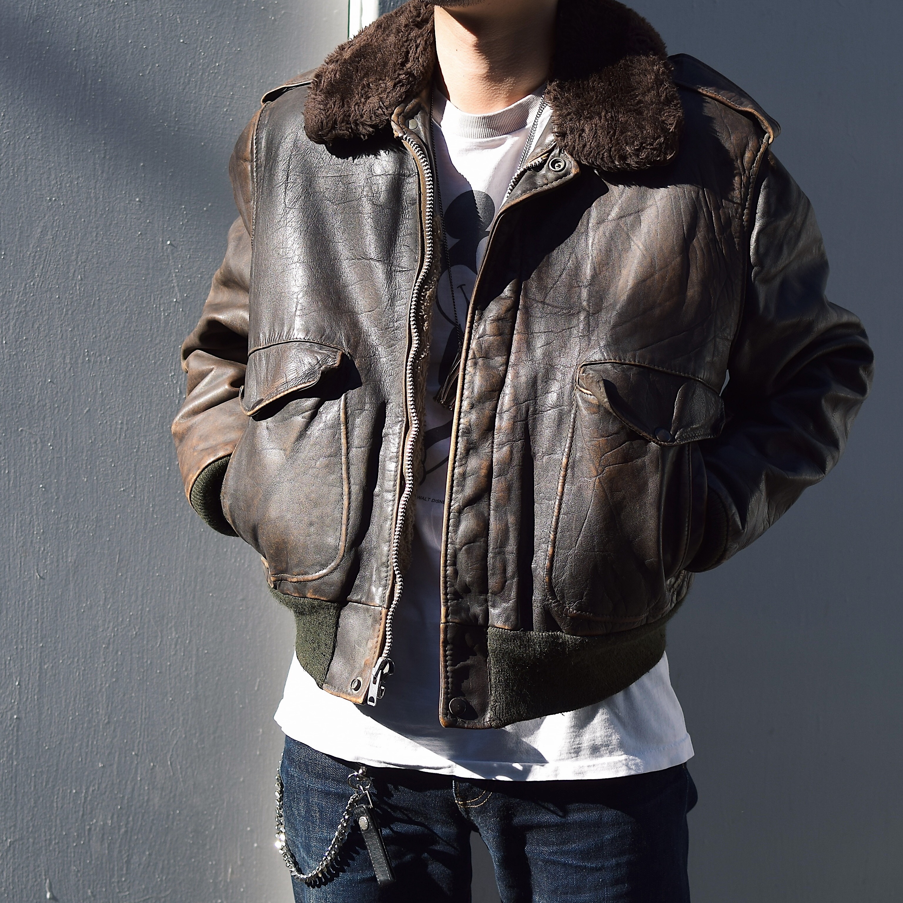 Vintage 70's【Schott】Leather Flight Jacket の画像 3
