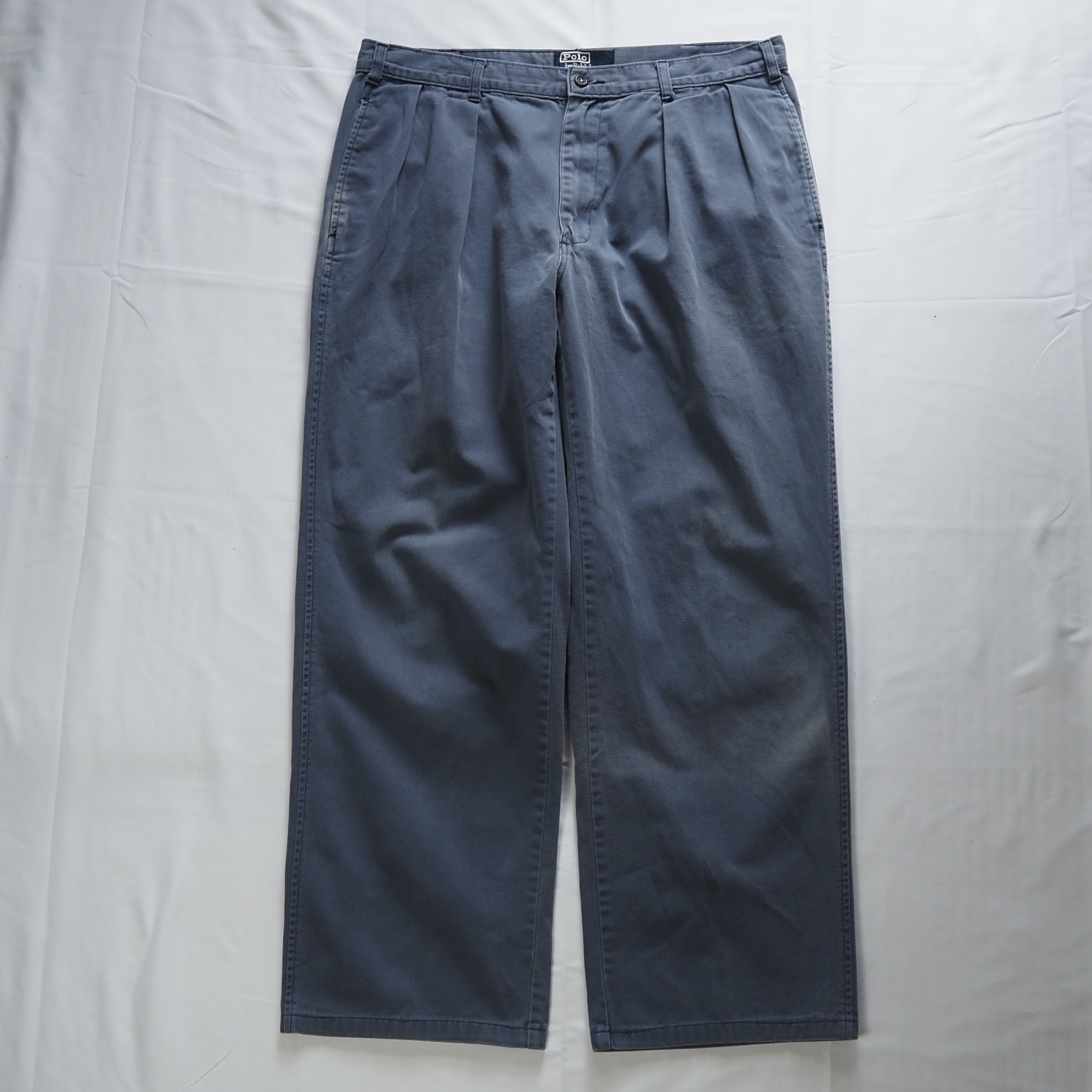90’s Ralph Lauren ポロチノ フェードブルー 34×27.5 の画像 2