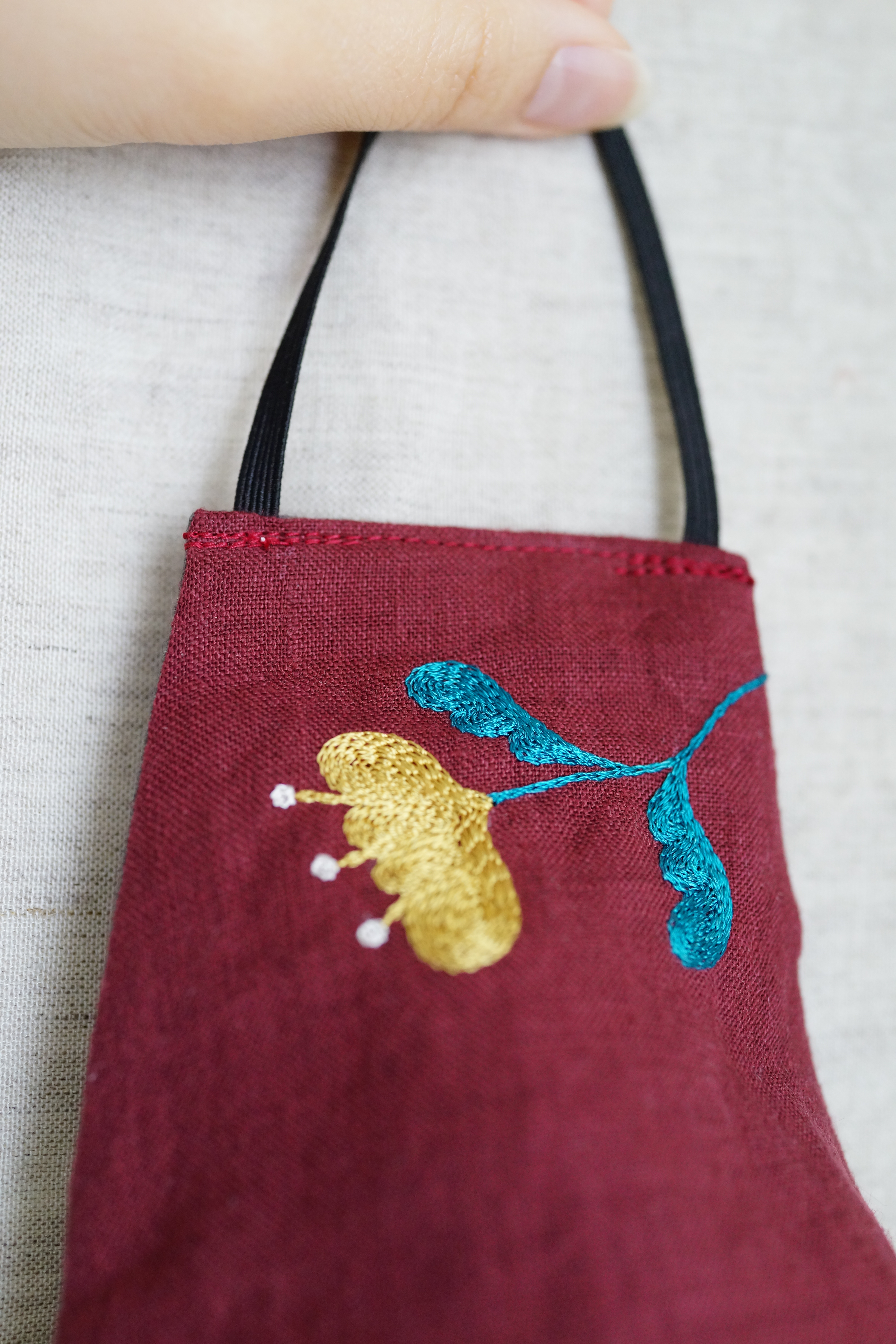 【SWIMAYA 刺繍MASK】 "Bordeaux"