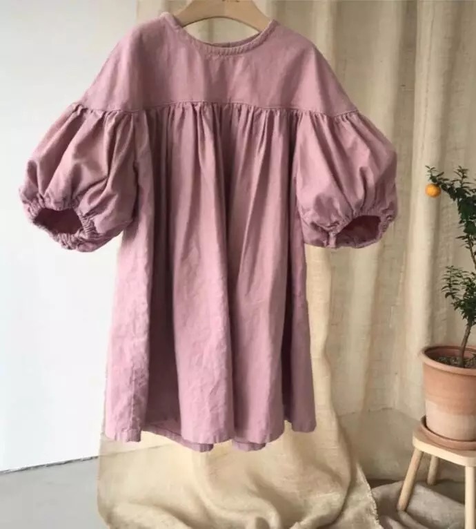 ぽわん ぽわん袖 ワンピース バルーン袖 春 秋 ベビー キッズ 女の子 Ayu Select