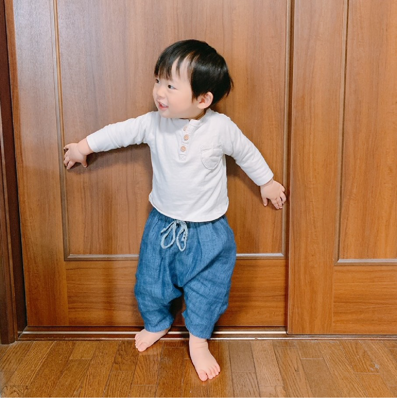 らくちんサルエルパンツ 70 130サイズ 型紙と作り方のセット Bo 1915 子供服の型紙ショップ Tsukuro ツクロ