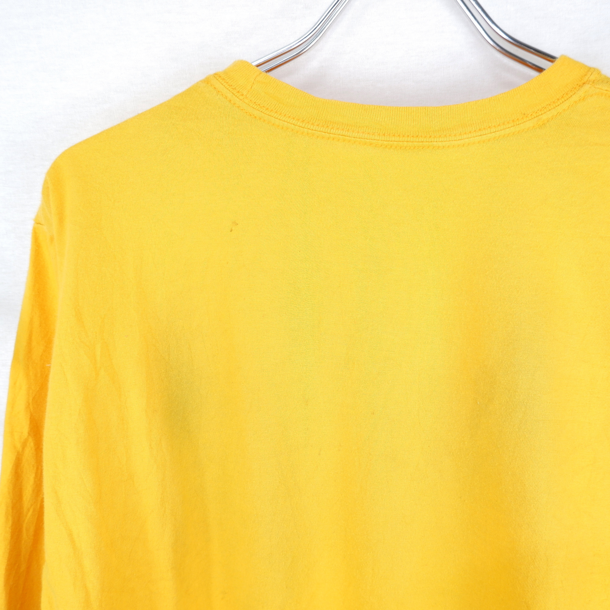 [M] NIKE Embroidery Yellow L/S Tee | ナイキ 黄色 ロングTシャツ | きれいめや90sのメンズ古着専門店