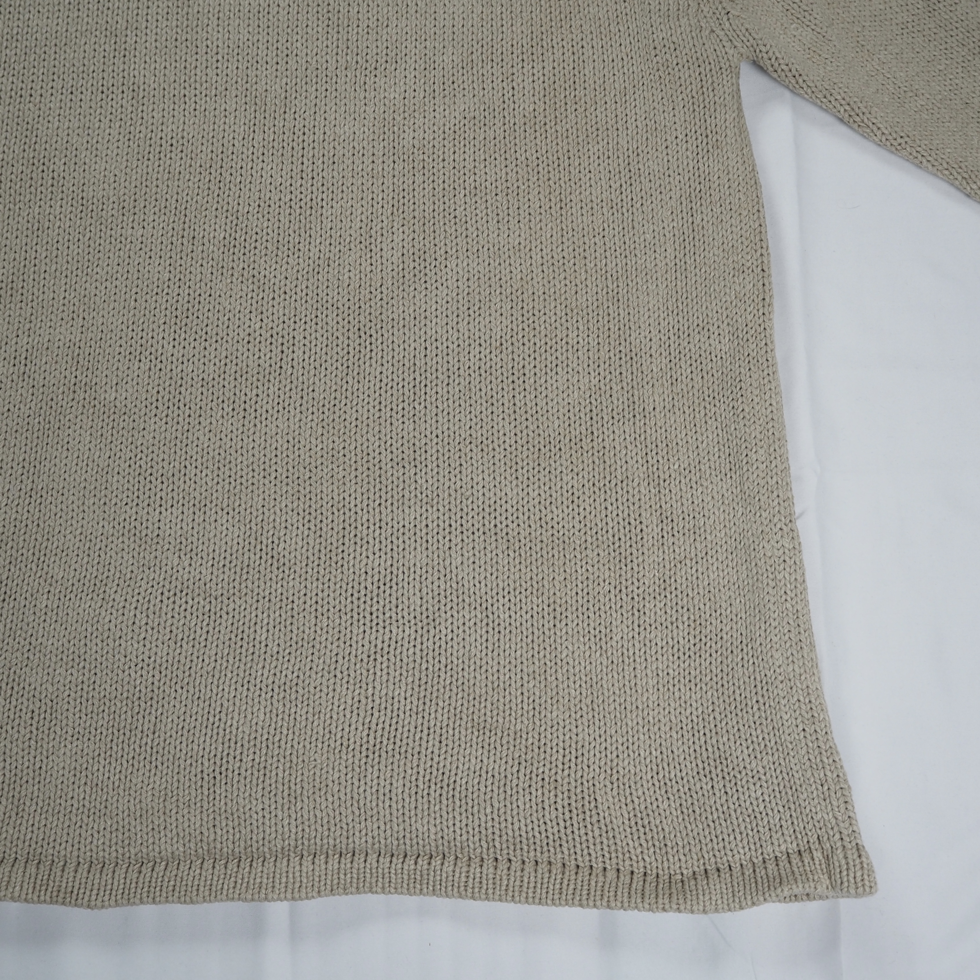 90’s J.Crew ロールネックニット コットンリネン Mサイズ の画像 14