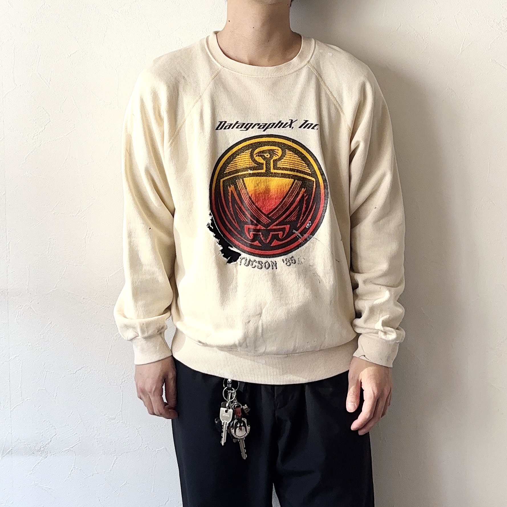Vintage 80's【Hanes】"Datagraphix, Inc." Grunge Sweat の画像 3