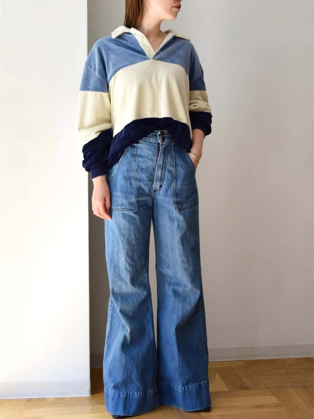 Wrangler flare denim pants の画像 5