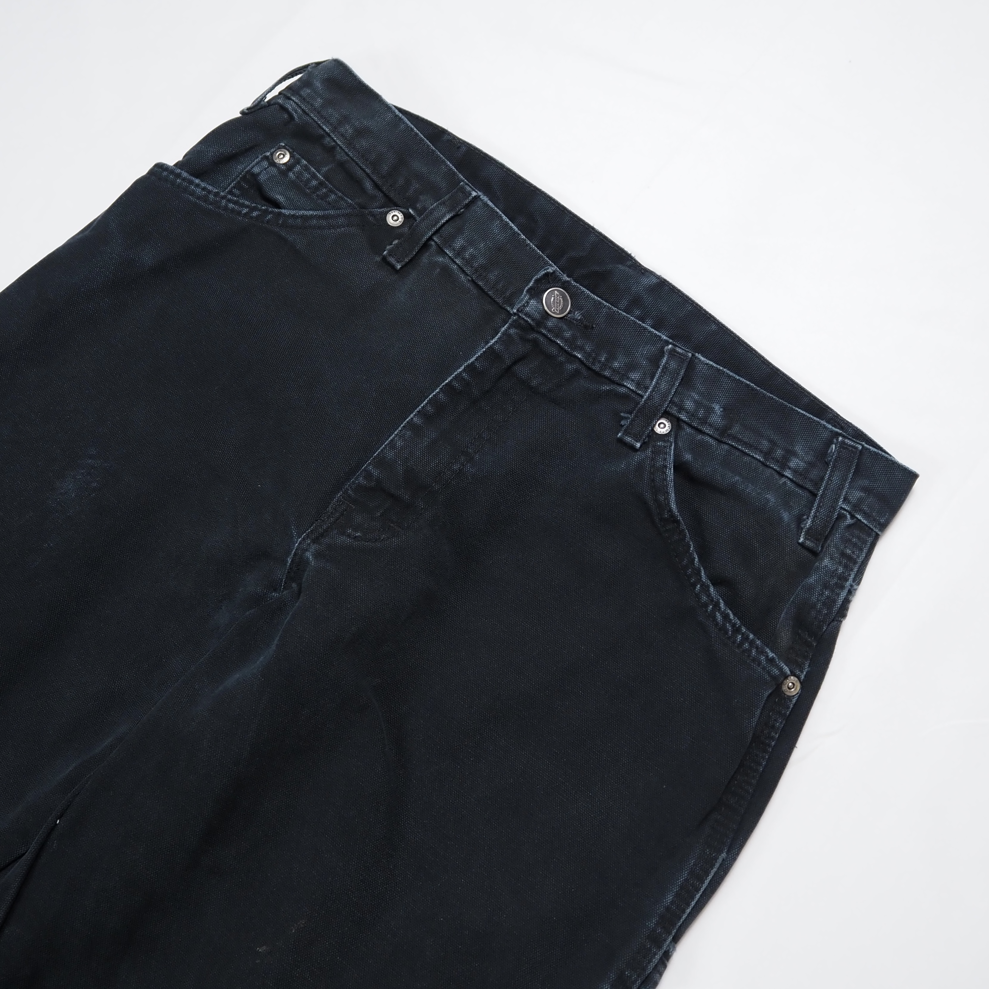 00’s Dickies ダックワークパンツ ブラック 実寸約32×31 の画像 2