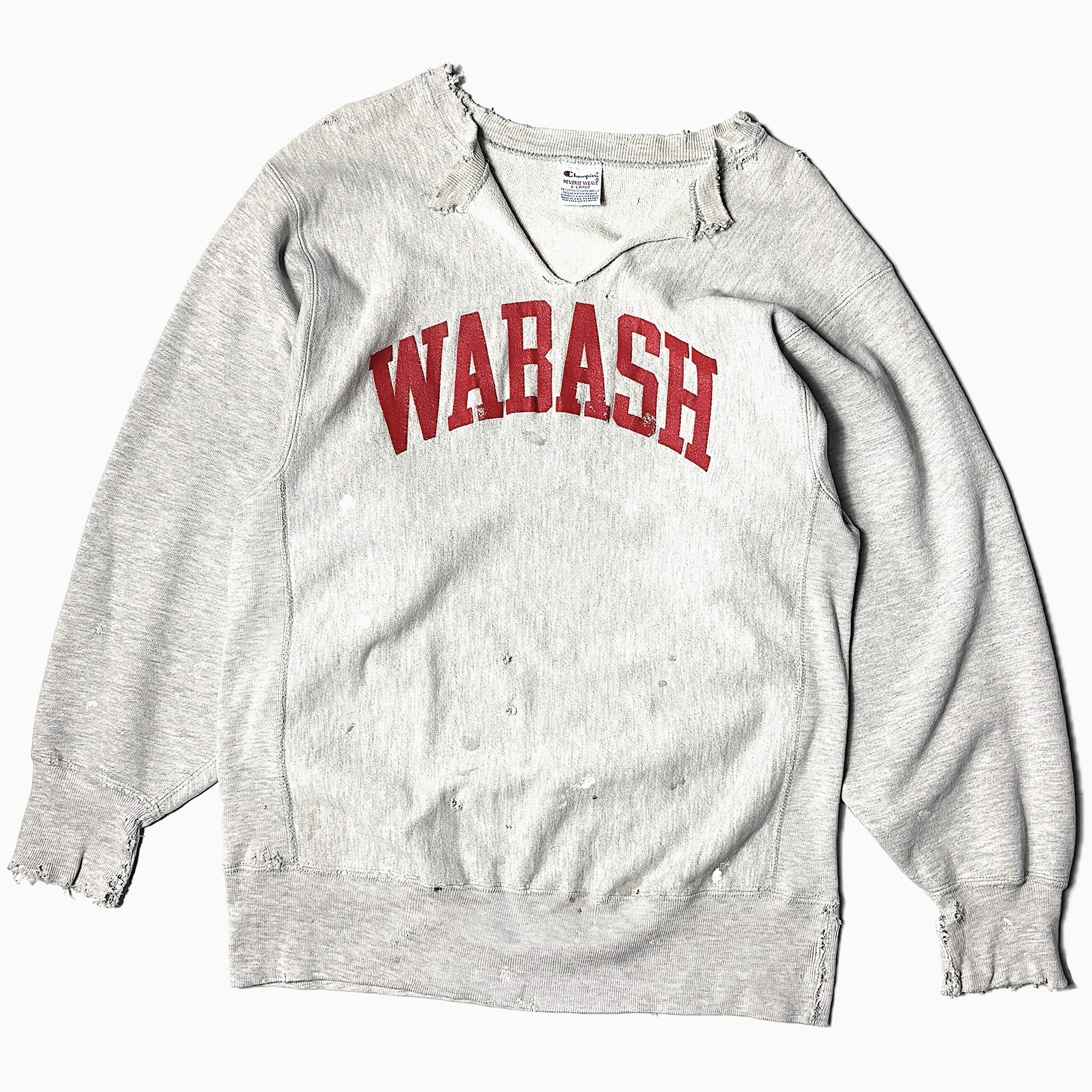 Vintage 90's【Champion】"WABASH" Grunge Reverse Weave Sweat