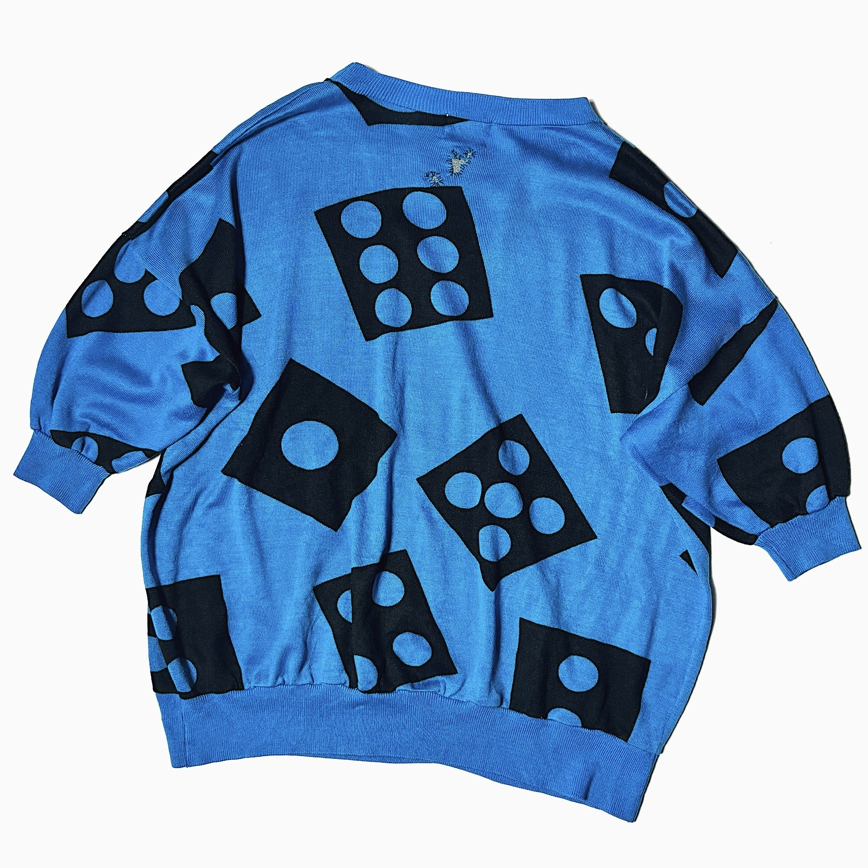 Vintage 80's【INSTANT GLAMOUR】"Dice" Short Sleeve Knit Sweater の画像 2