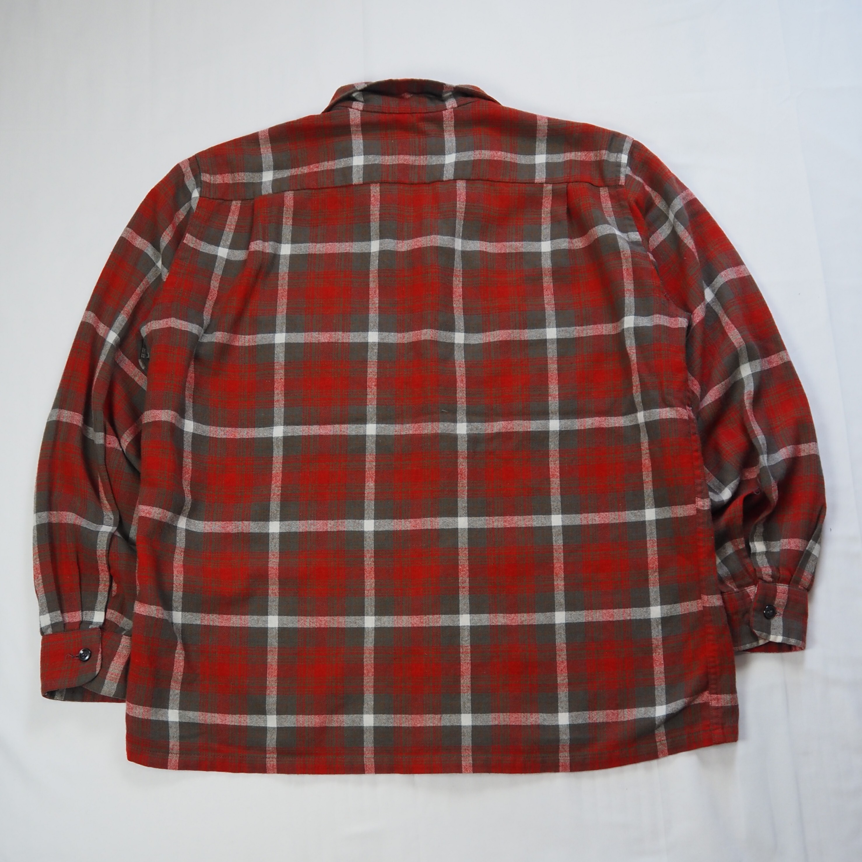 【9/23 20:00入荷】50's Towncraft ウールシャツ レッド×グレー の画像 13