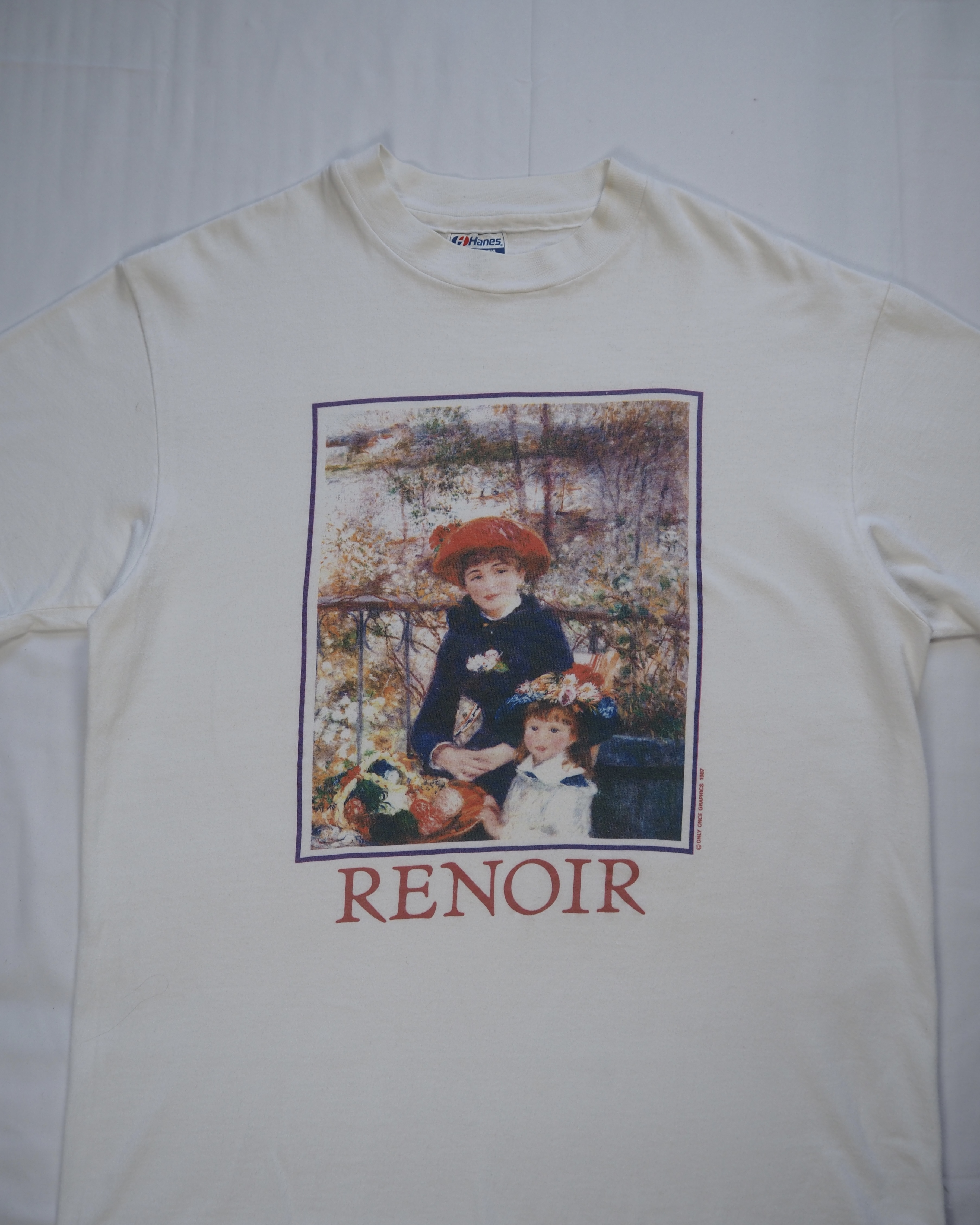 90’s Hanes アートTシャツ ルノワール 「2人の姉妹」 の画像 2