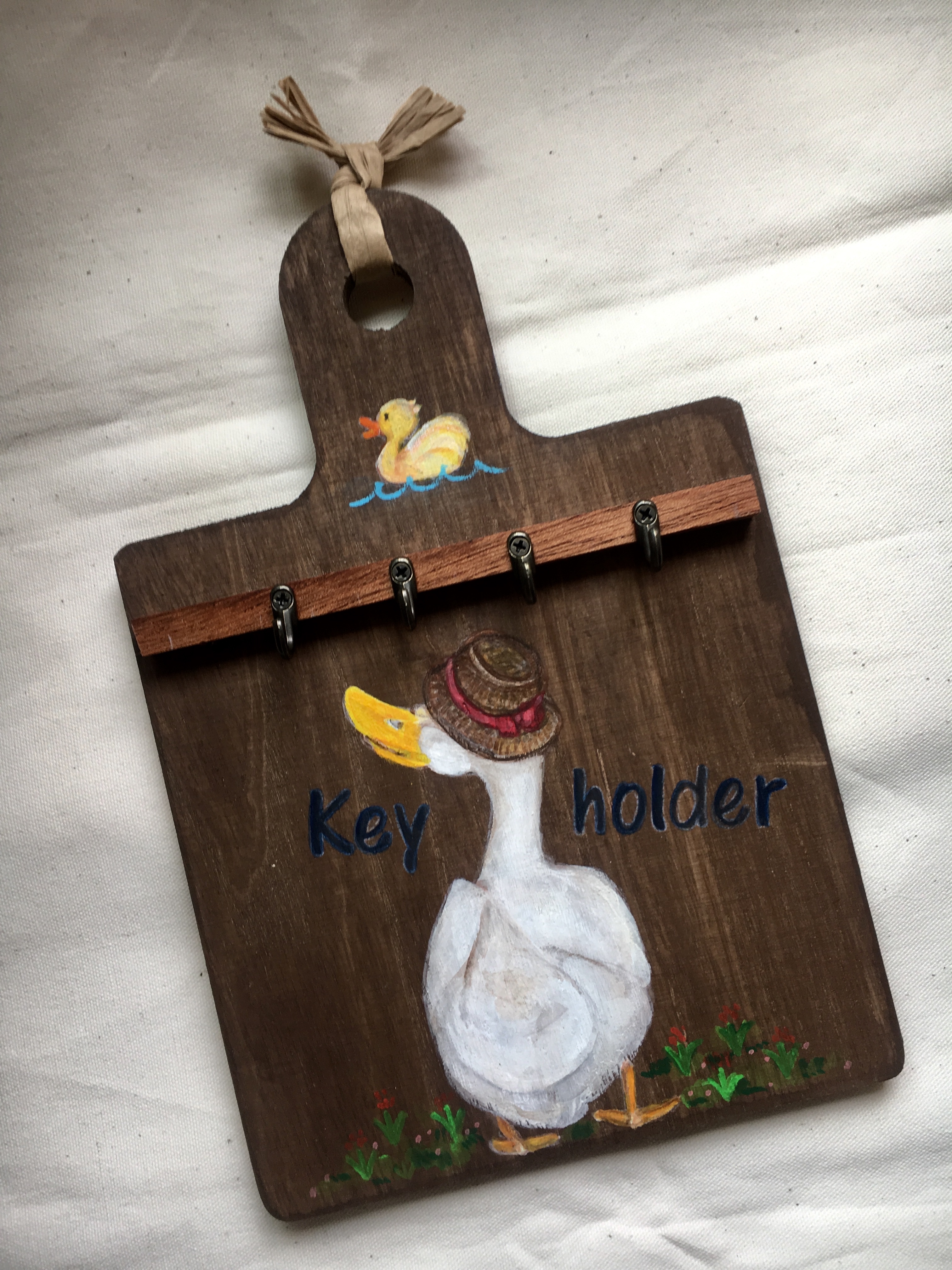 あひるイラスト壁掛け式キーホルダー Atelier るんと あひるイラスト壁掛け式キーホルダー Atelier るんと