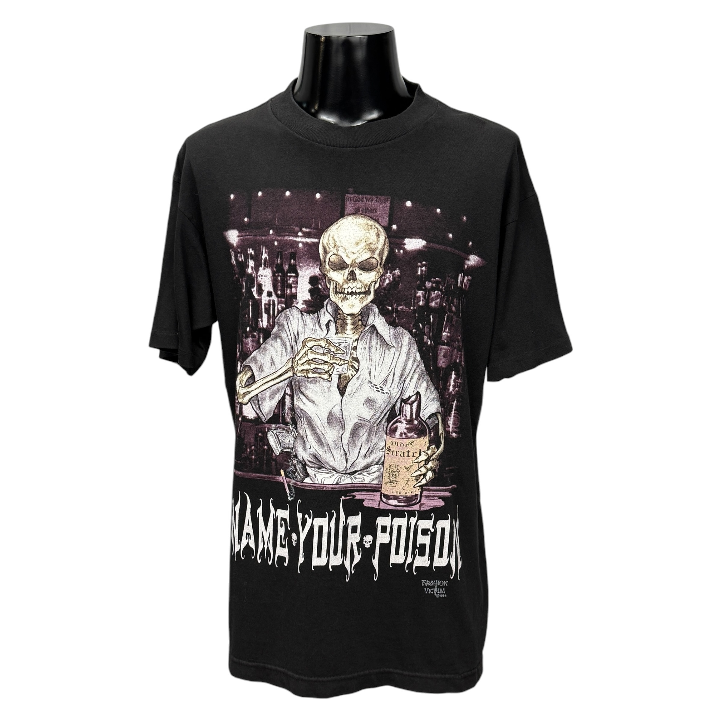 【FASHION VICTIM】ファッションヴィクティム “NAME YOUR POISON” 90’s Vintage Tシャツ