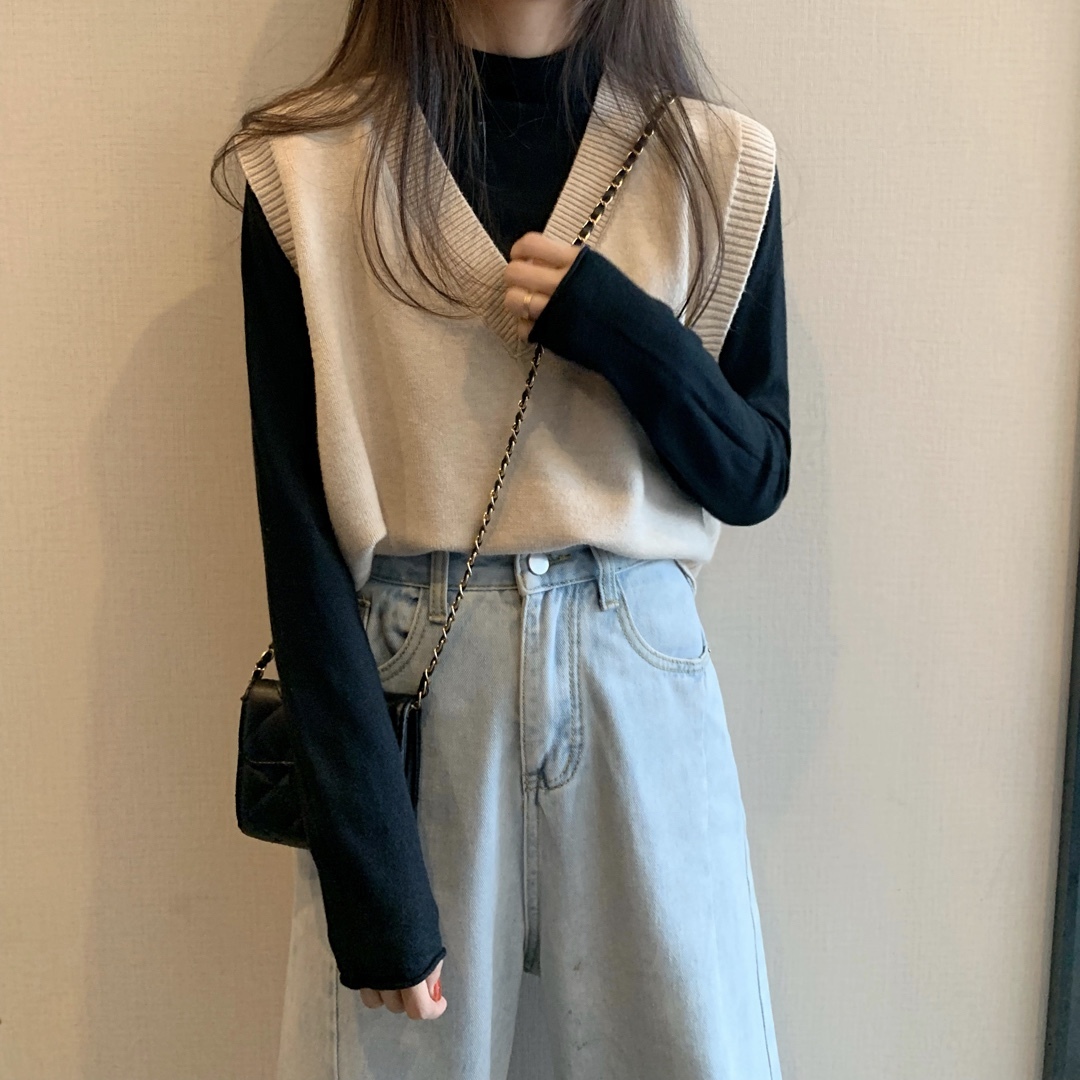 レディース Vネックセーター ハイネックインナー 韓国ファッション通販 Nosweat