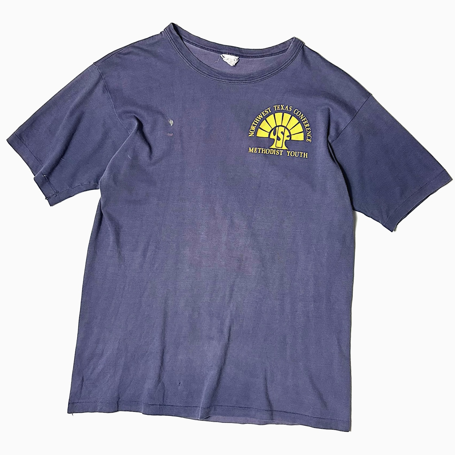 Vintage 80～90's "NORTHWEST TEXAS CONFERENCE" Grunge T-shirt の画像 2