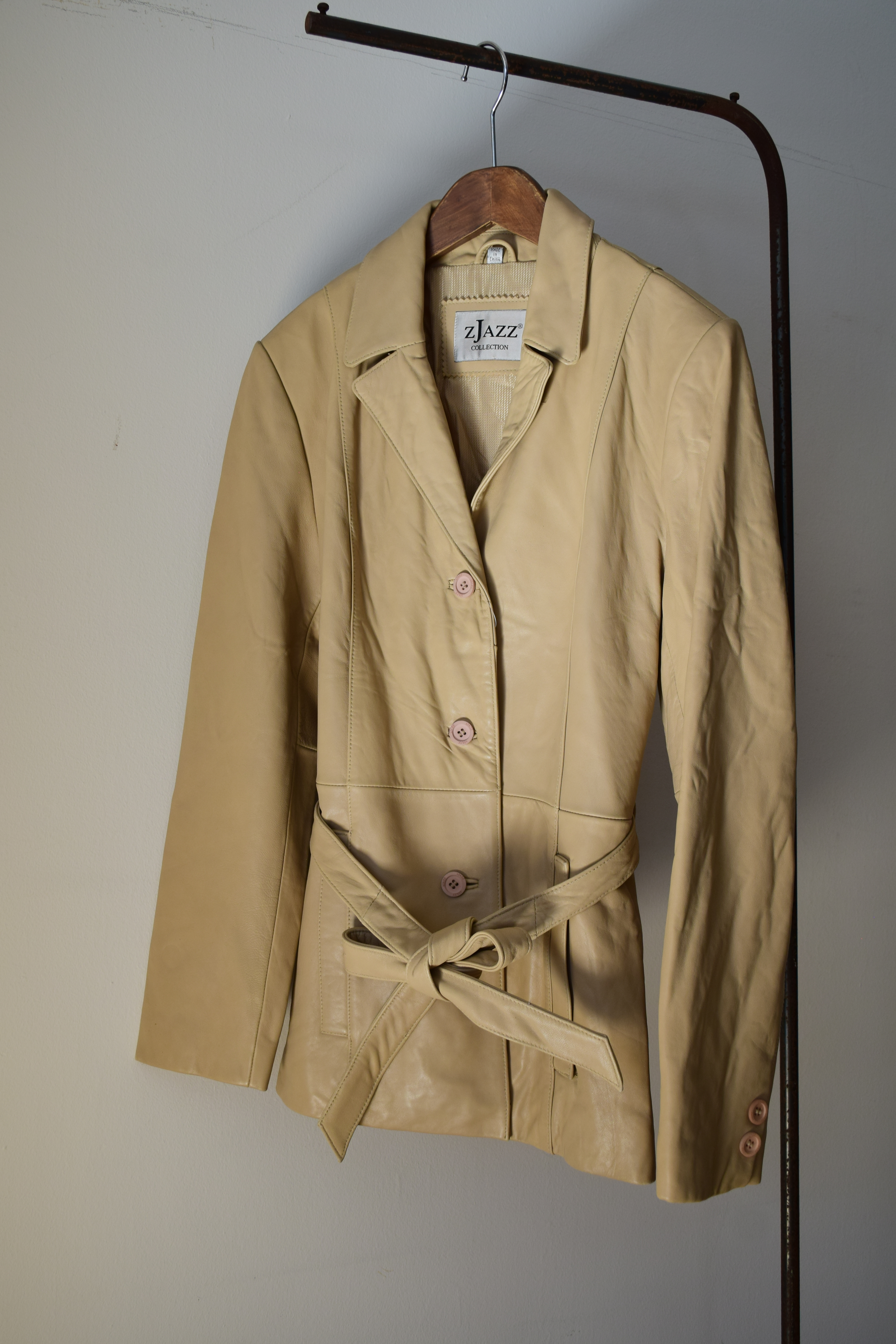 belted leather jacket の画像 3