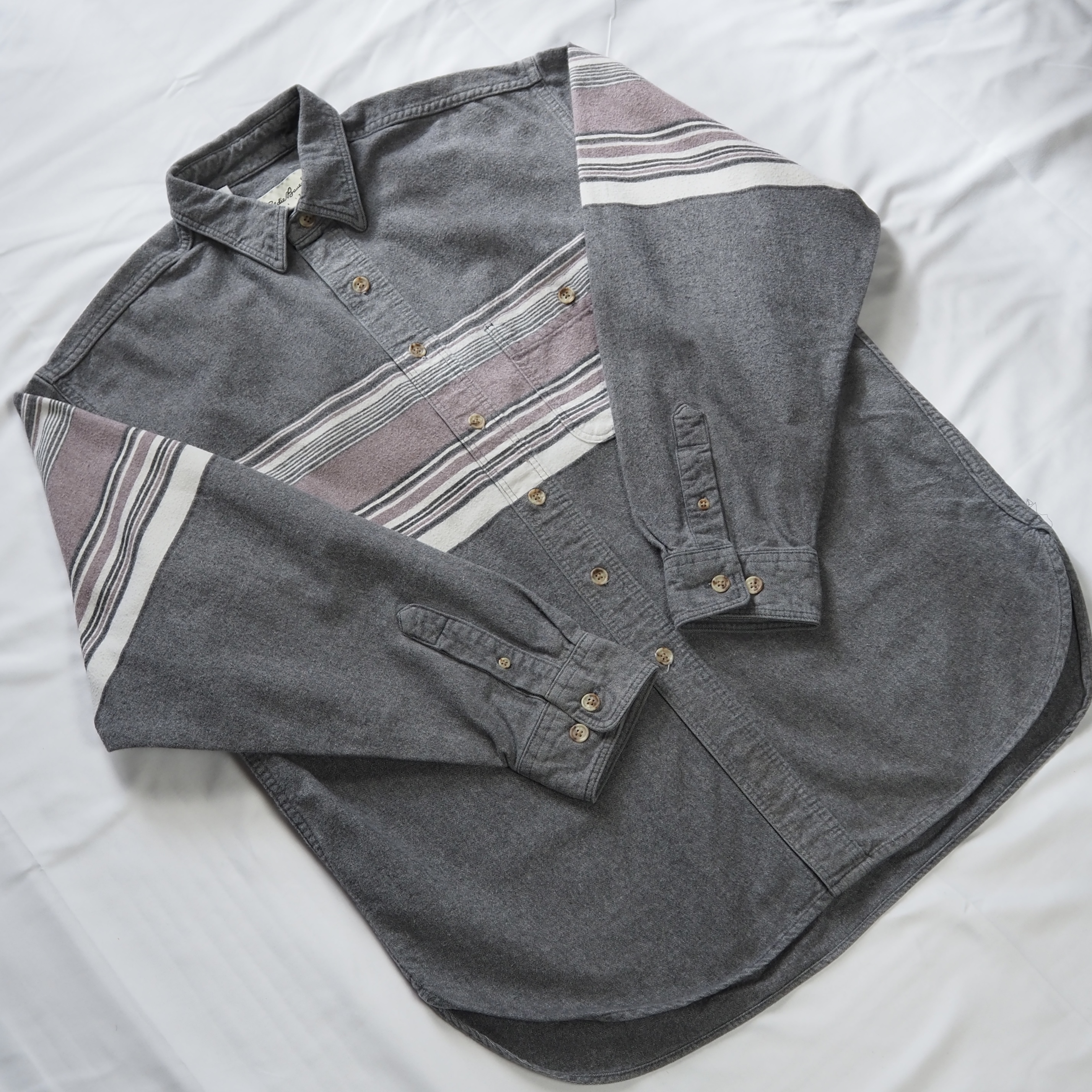 90’s Eddie Bauer コットンフランネルシャツ Lサイズ の画像 2