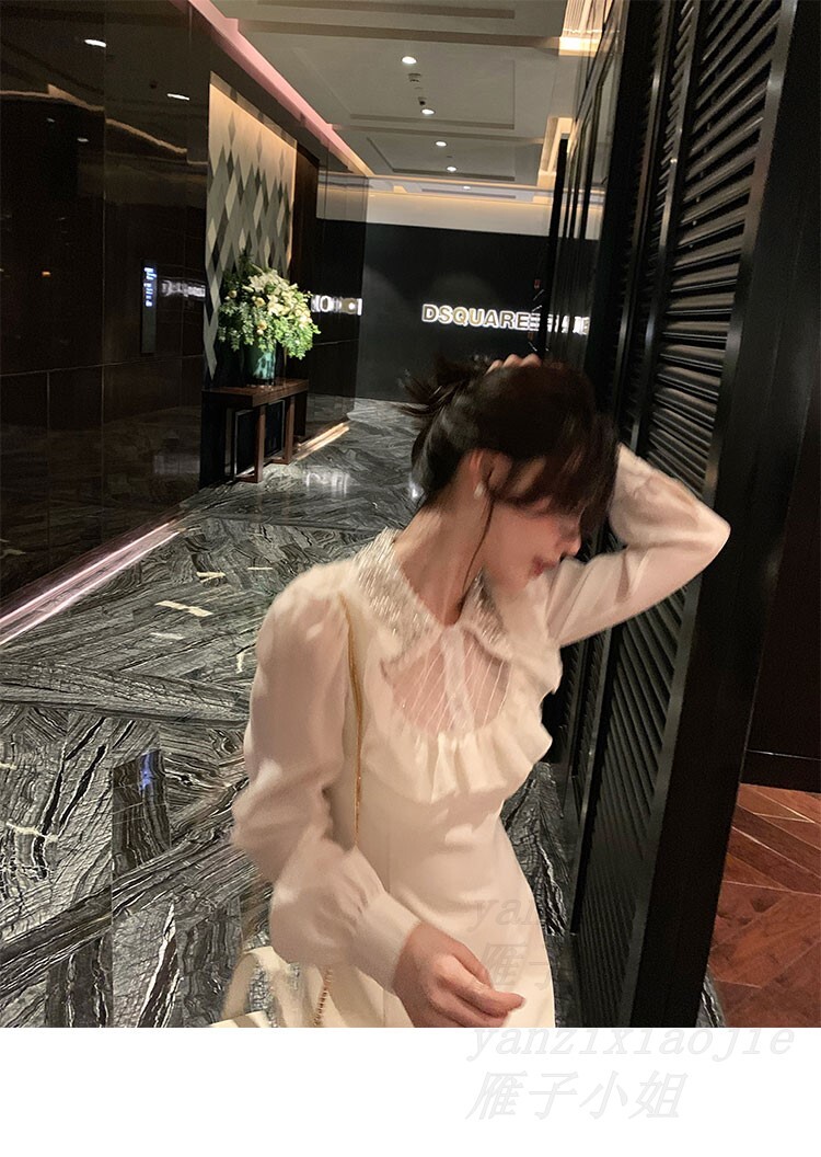 パーティードレス 結婚式 お呼ばれドレス 結婚式のお呼ばれ 代 30代 40代 フォーマルドレス 袖あり 結婚式 ワンピース ホワイト 膝丈 お呼ばれ ワンピース 二次会 結婚式 フォーマル フリル フォーマルワンピース 女子会 デート Viento