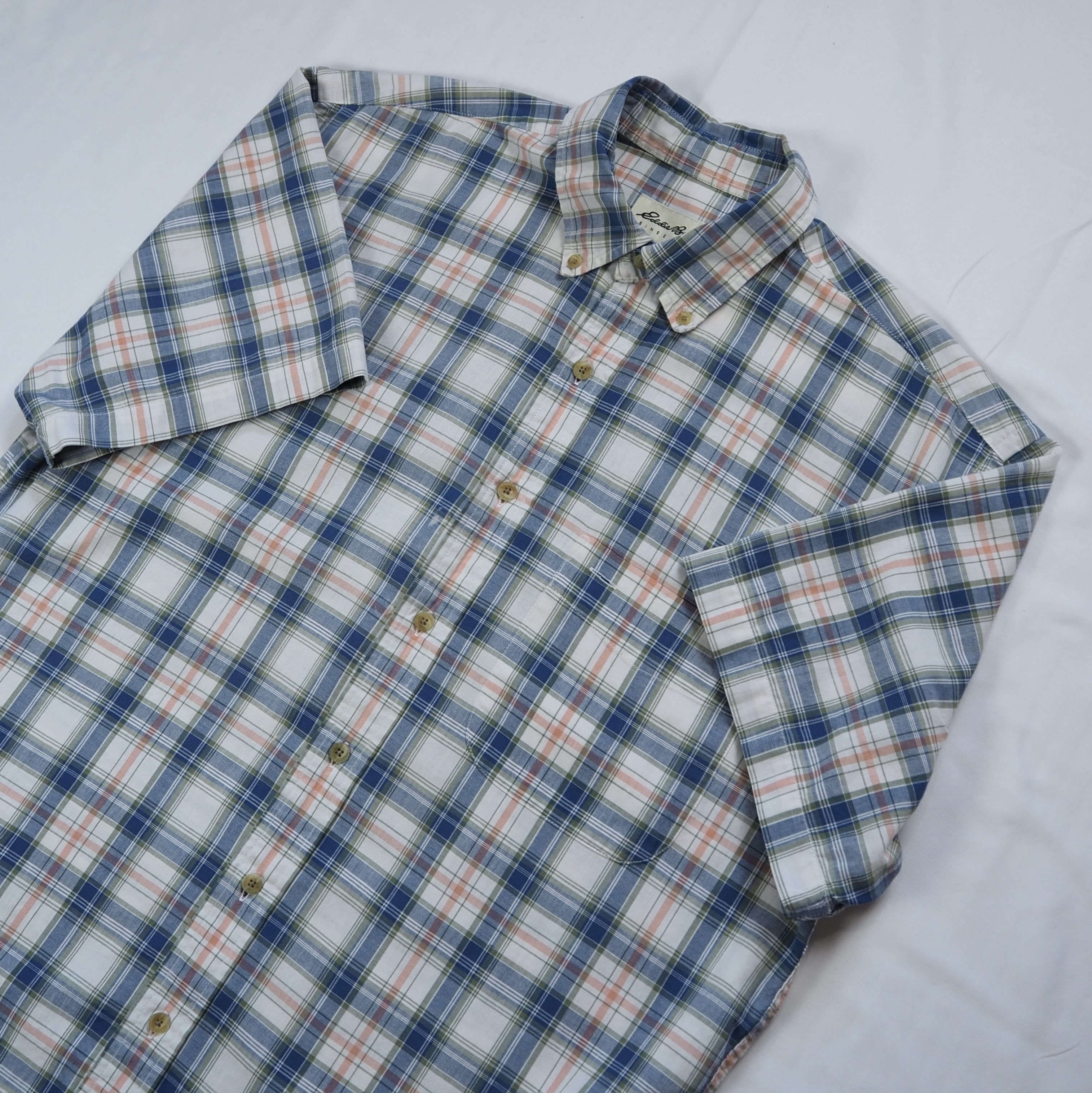 90’s Eddie Bauer 白タグ コットン半袖シャツ Sサイズ の画像 3