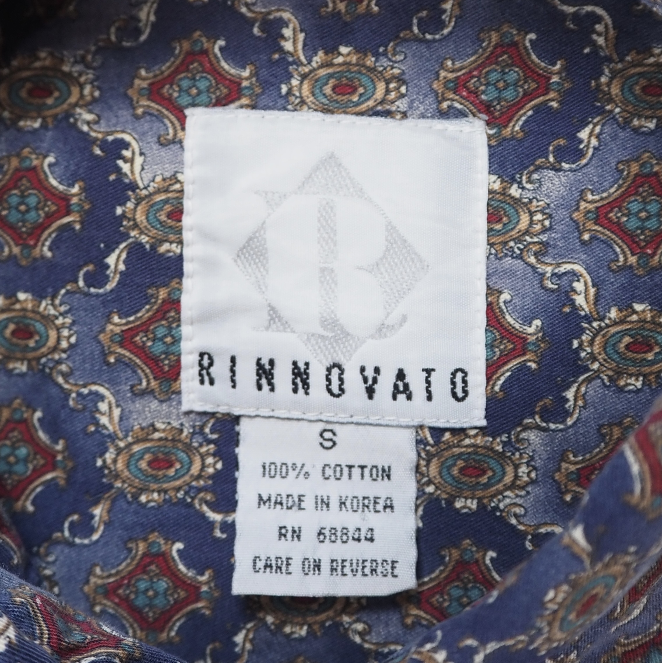 00’s Rinnovato コットン柄シャツ Sサイズ の画像 8