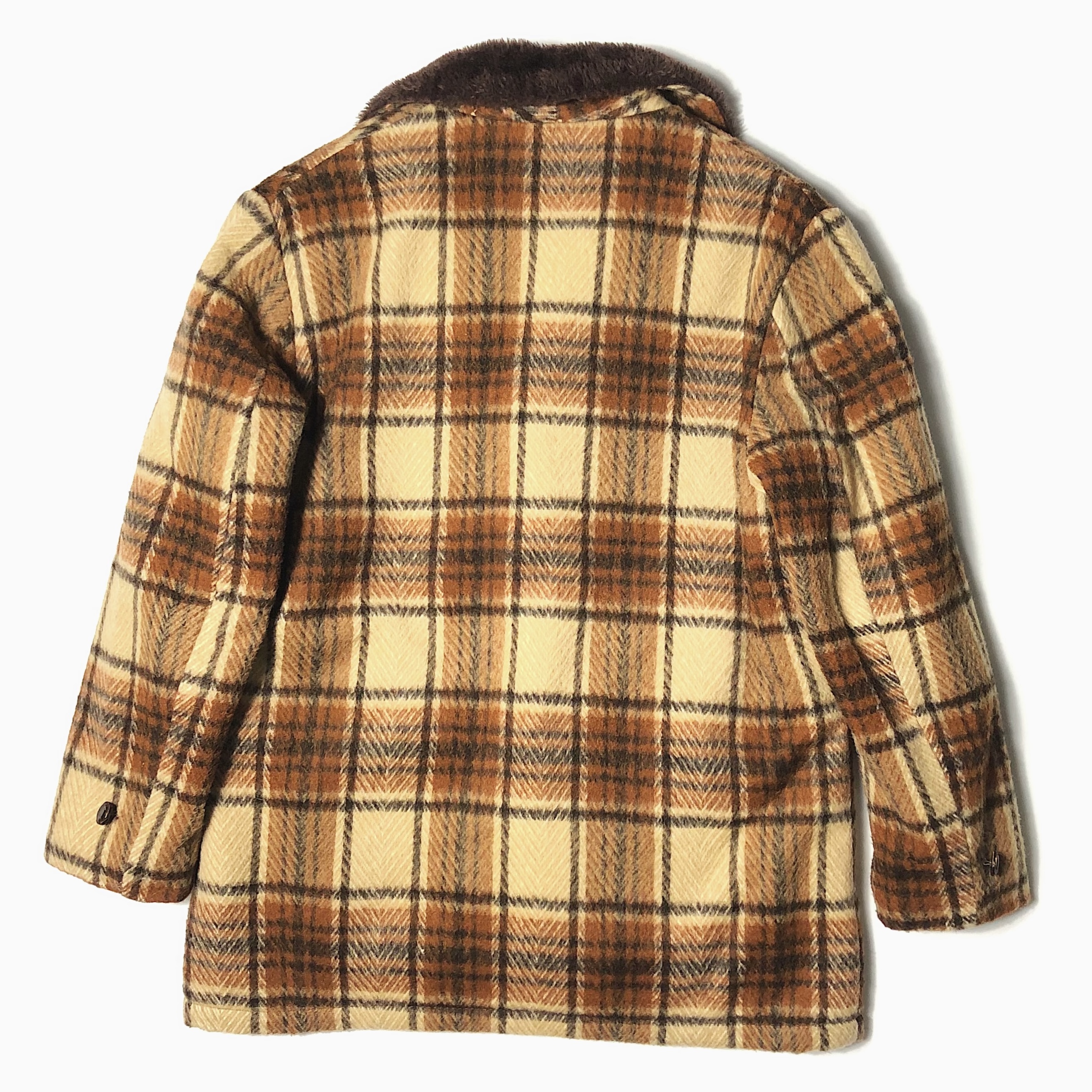 Vintage 70's【Silton】Check Boa Coat の画像 2