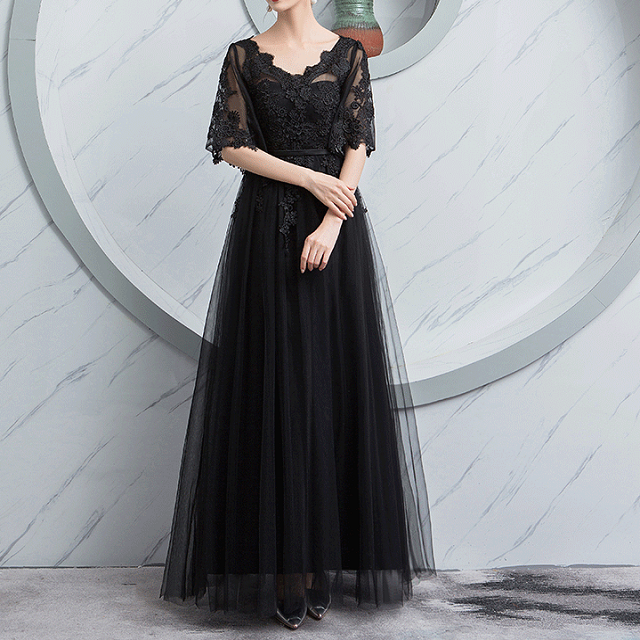 信条 公爵夫人 中世の フォーマル ドレス 黒 ロング aimuacademy.jp