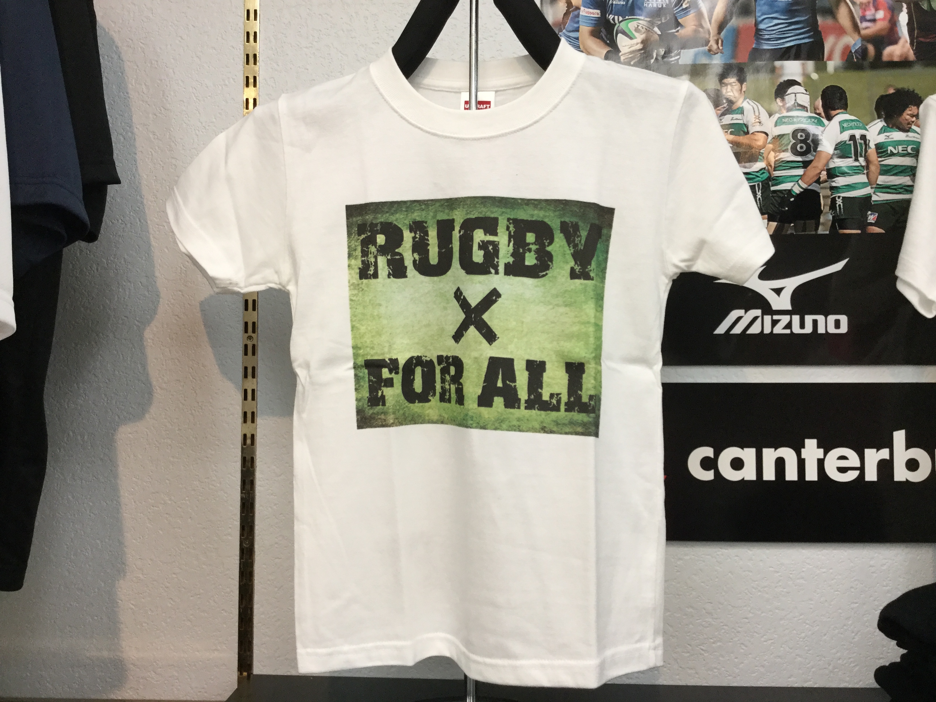 キッズ オリジナルラグビーtシャツ ホワイト 綿100 Rugbyshop Updraft ラグビー用品専門店アップドラフト
