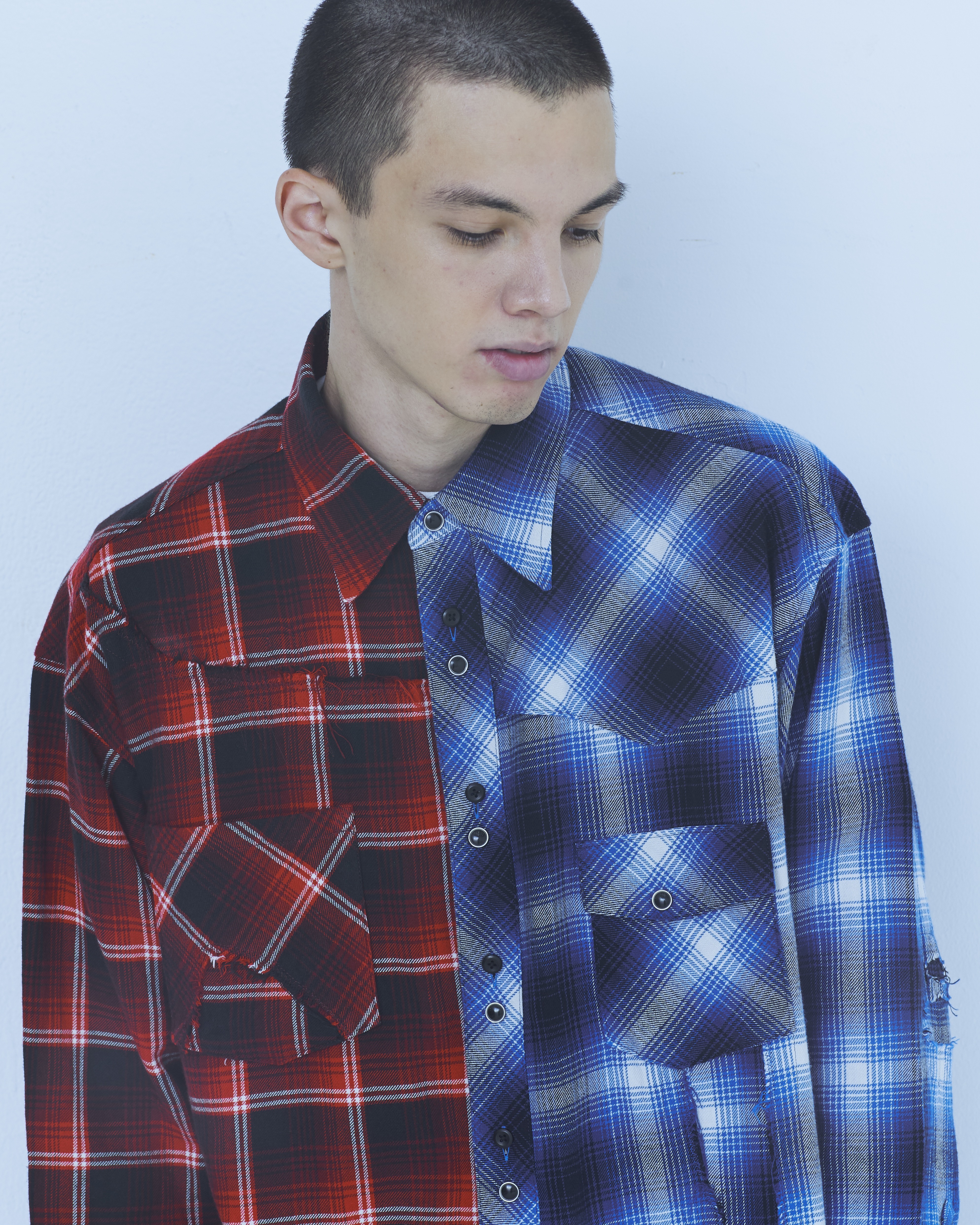 【Rafu】Remake shirt（DBR/BLK） の画像 10