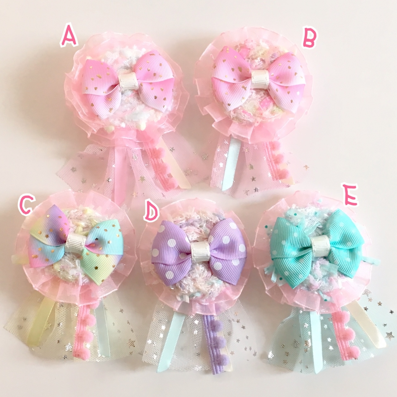 リボンのファンシーロゼット Girly H