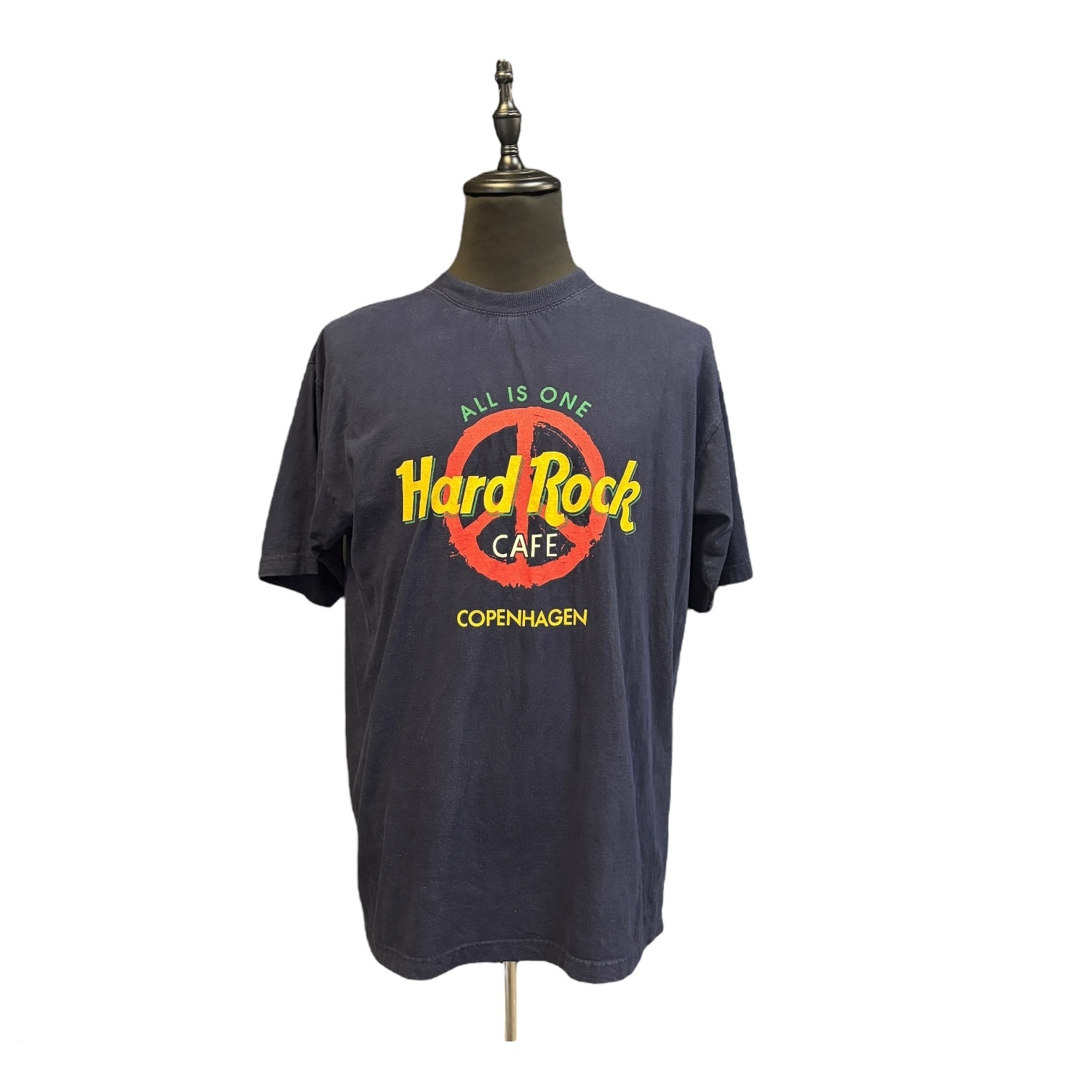【Hard Rock CAFE】ハードロックカフェ ALL IS ONE Copenhagen Vintage Tシャツ タグなし XL相当